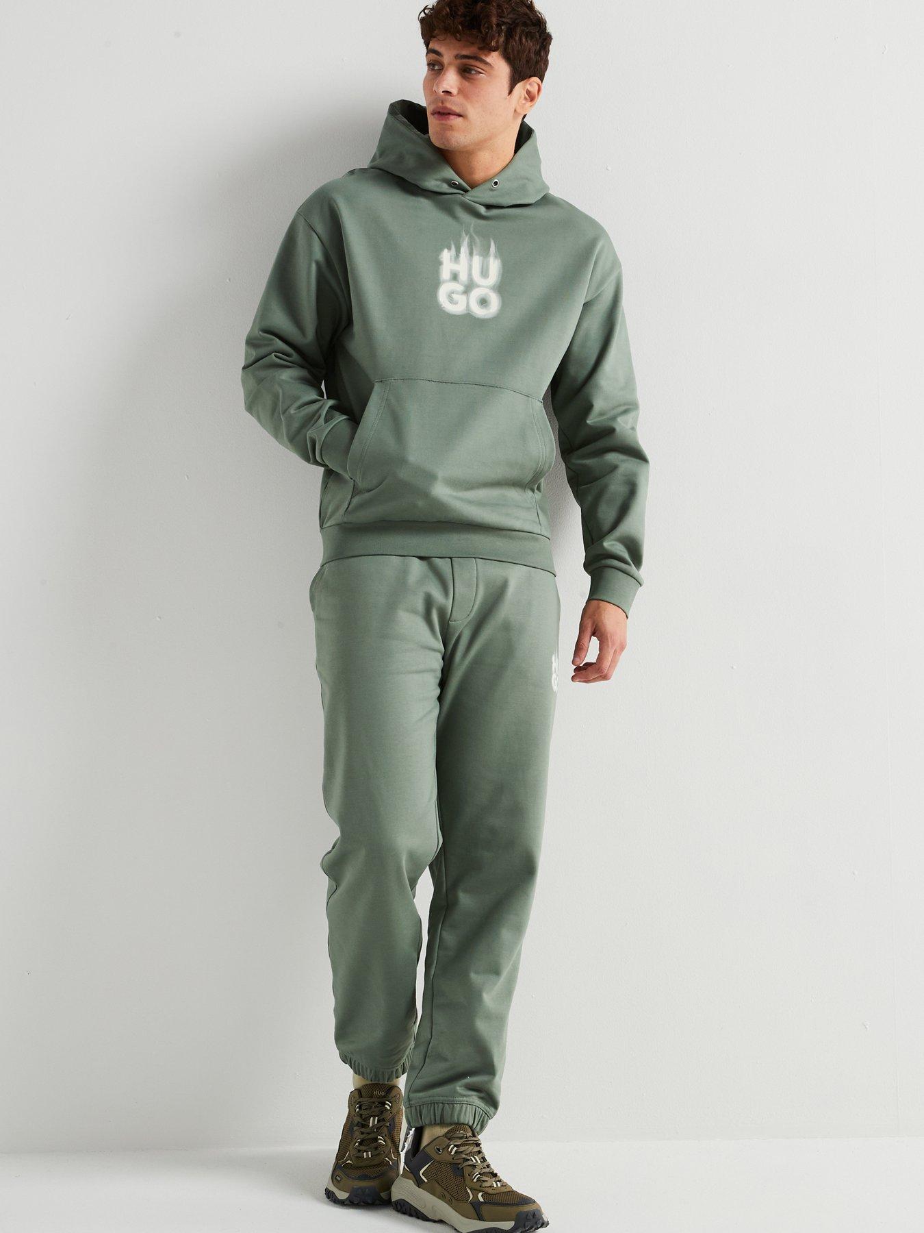 hugo-defnio-relaxed-fit-smoky-logo-overhead-hoodie-greenback