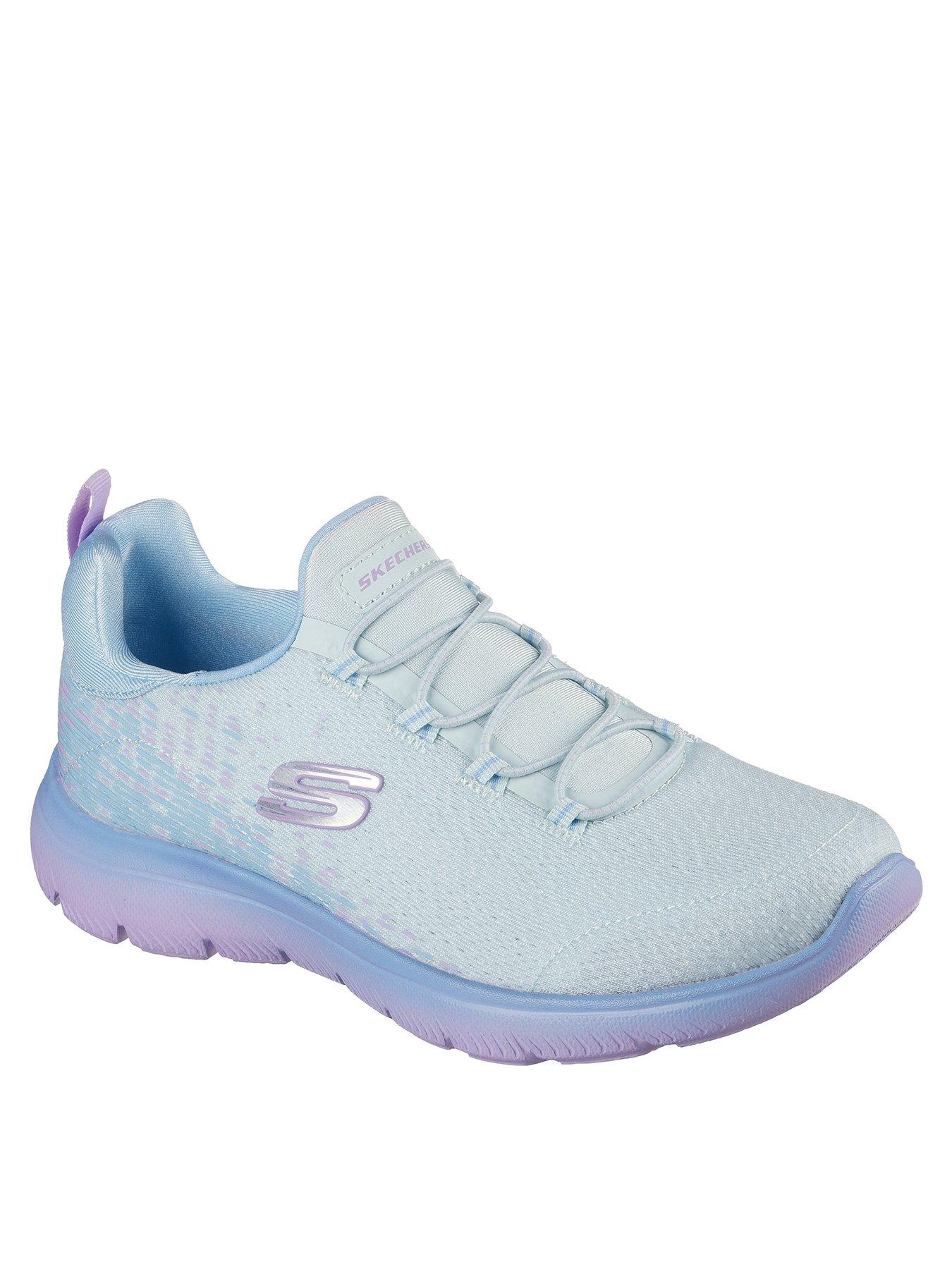 skechers-summits-breathable-monomesh-bungee-slip-on-w-memory-foam-light-blue-meshlavender-trimstillFront