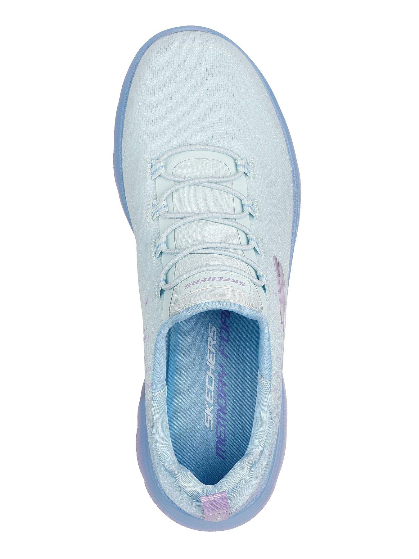 skechers-summits-breathable-monomesh-bungee-slip-on-w-memory-foam-light-blue-meshlavender-trimoutfit