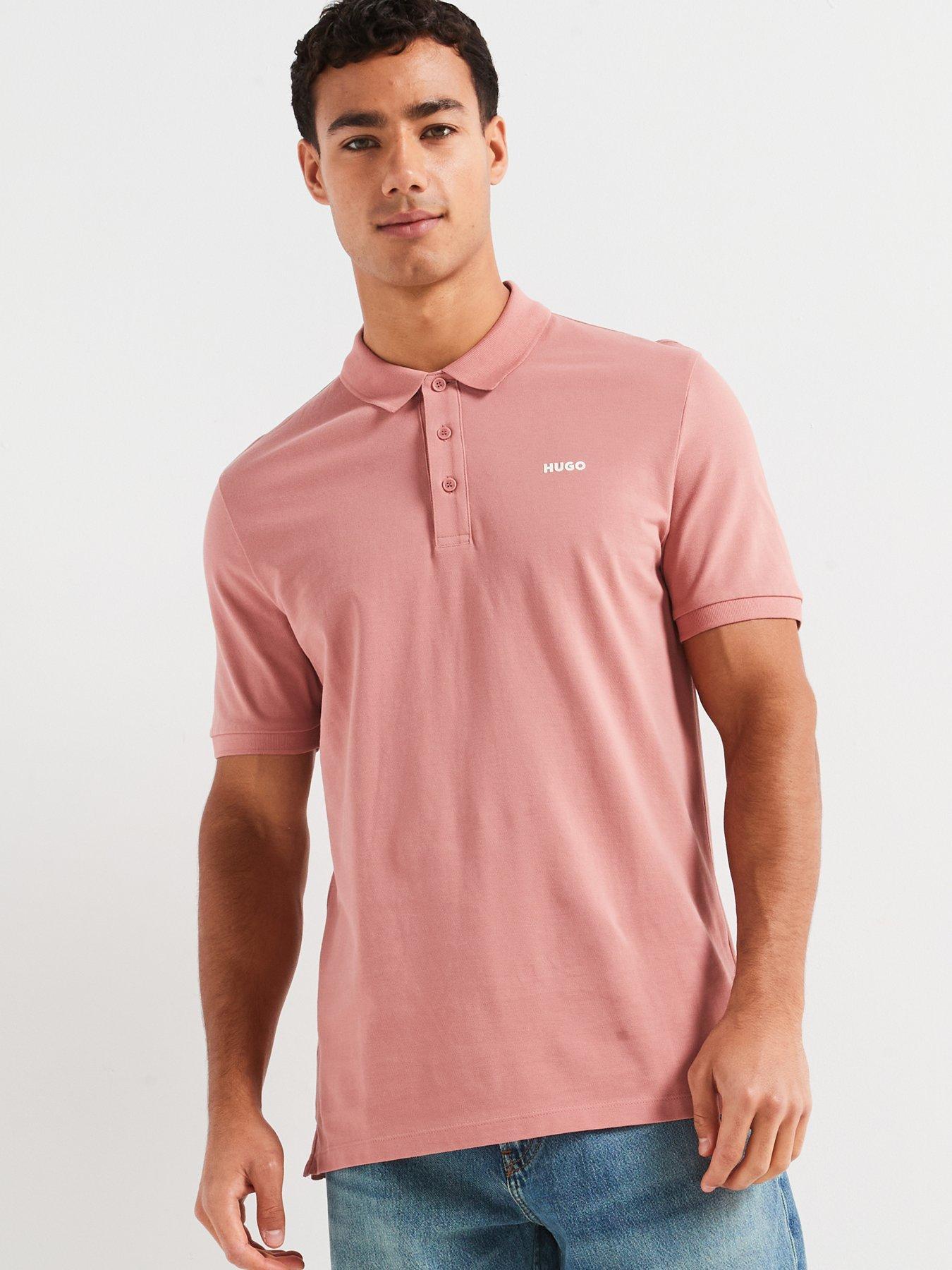 hugo-donos222-regular-fit-left-chest-logo-polo-shirt-pink