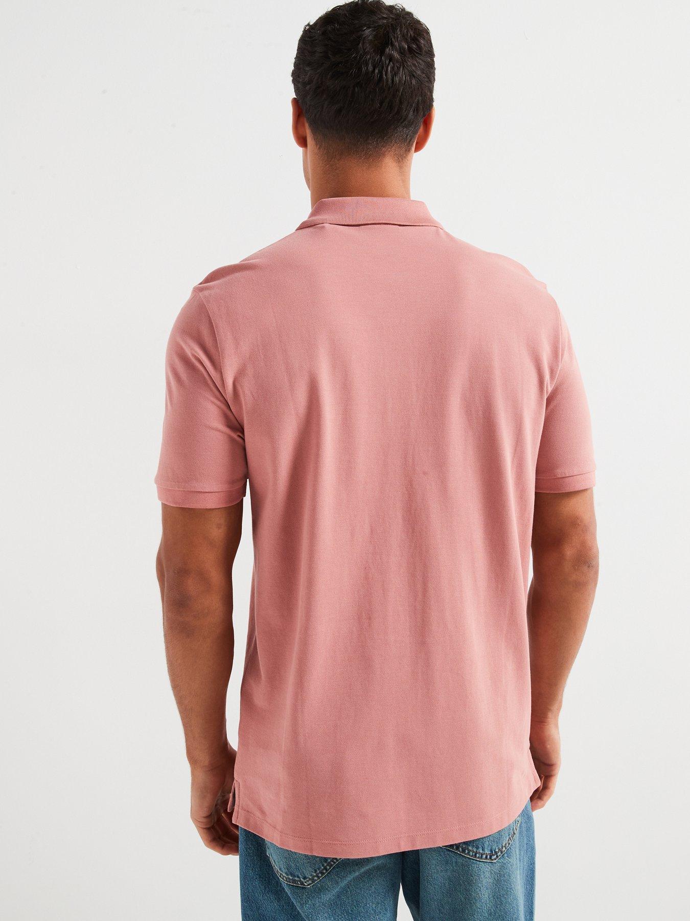 Image 2 of 4 of HUGO Donos222 Regular Fit Left Chest Logo Polo Shirt - Pink