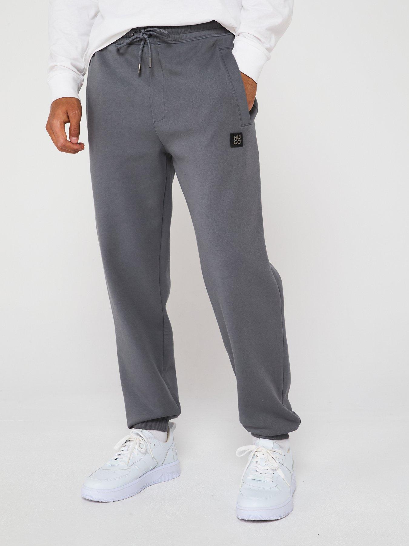 Image of HUGO Dimacs Relaxed Fit Logo Cuff Joggers - Grey