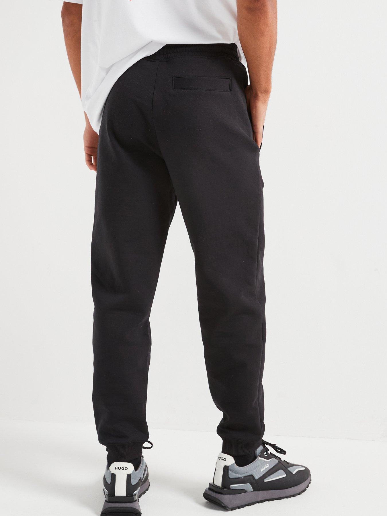 hugo-dimacs-relaxed-fit-logo-cuff-joggers-blackstillFront