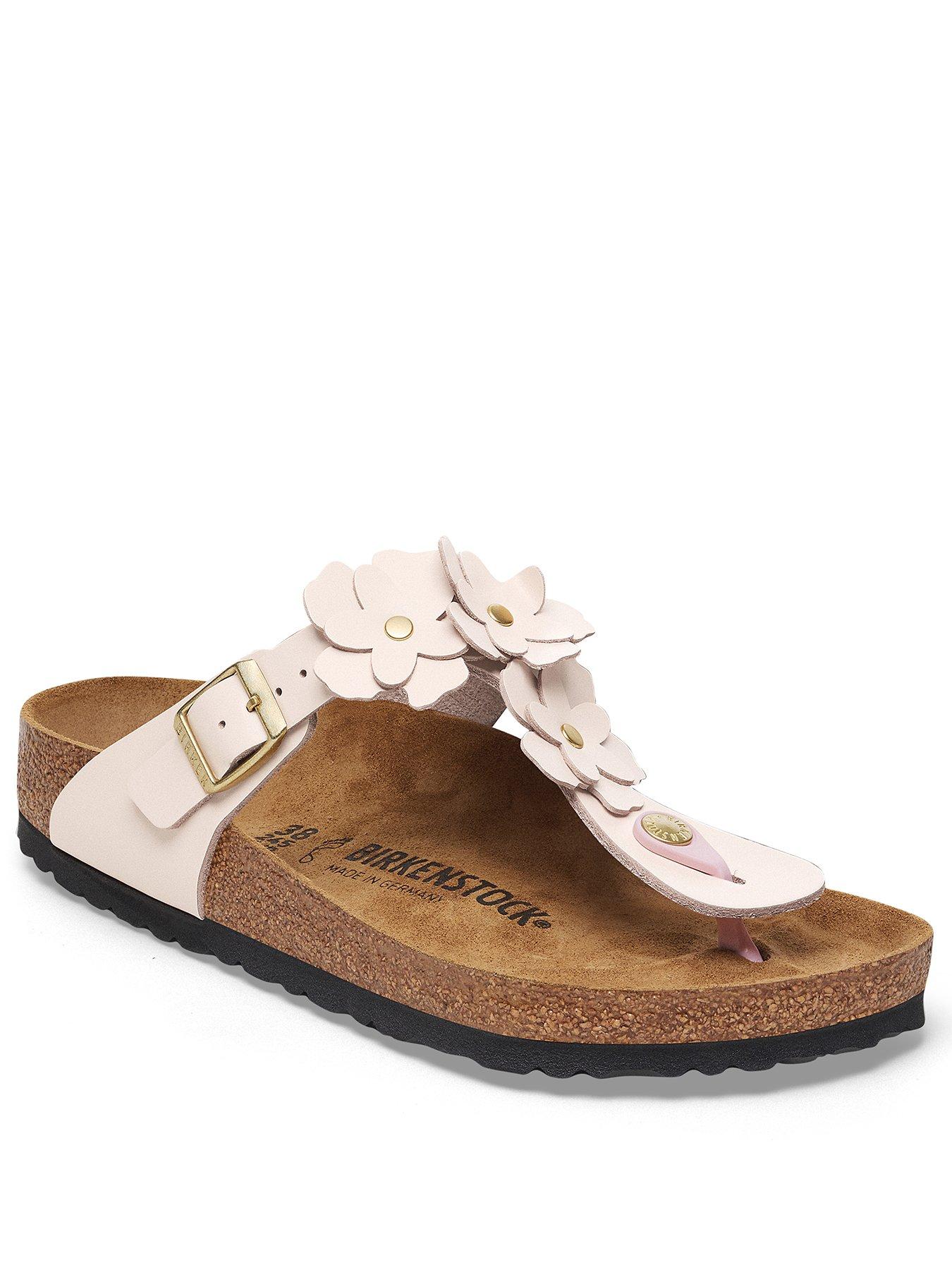 Image 2 of 3 of Birkenstock Gizeh Leather Flower Sandal - Pink