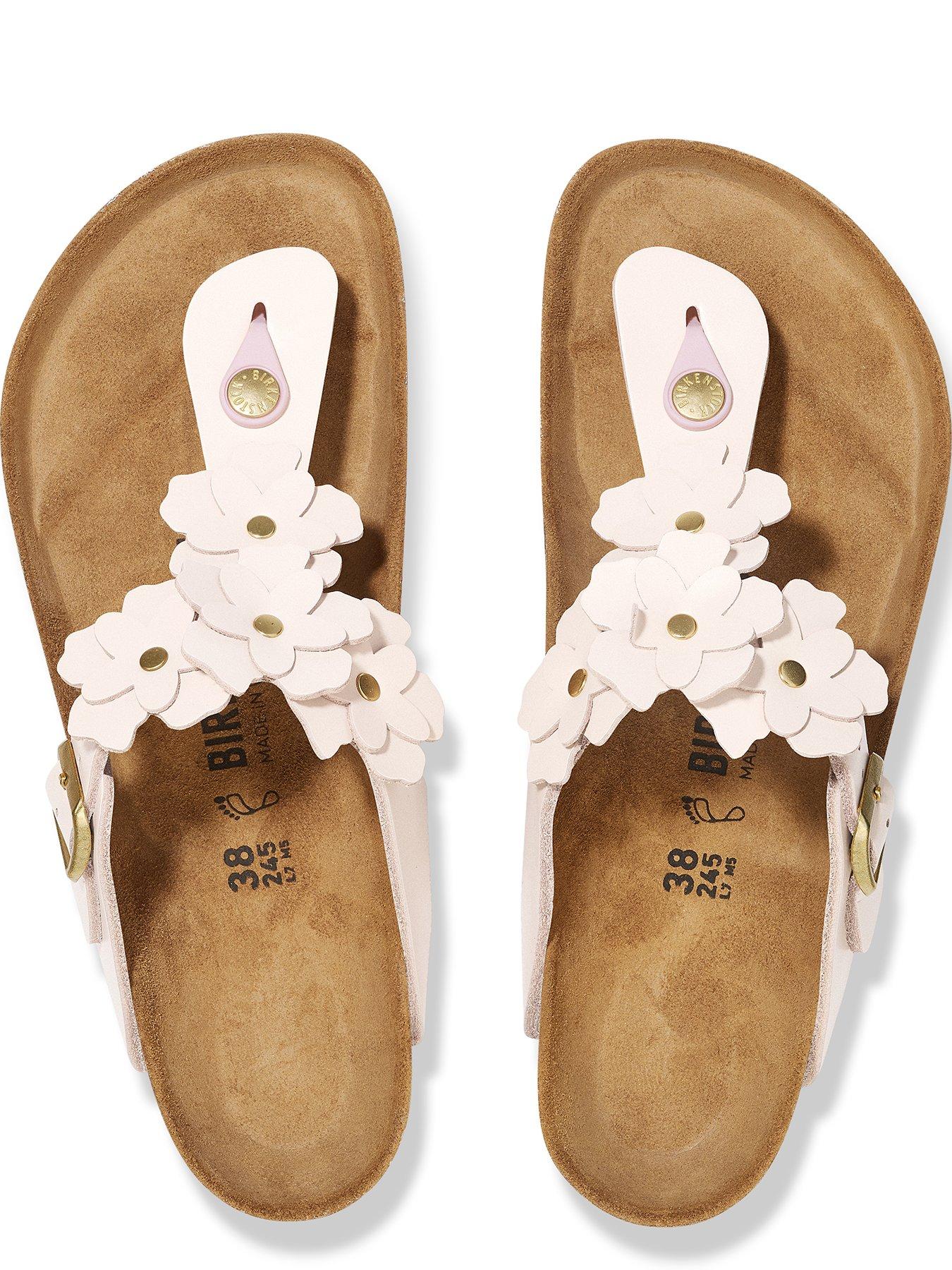 Image 3 of 3 of Birkenstock Gizeh Leather Flower Sandal - Pink