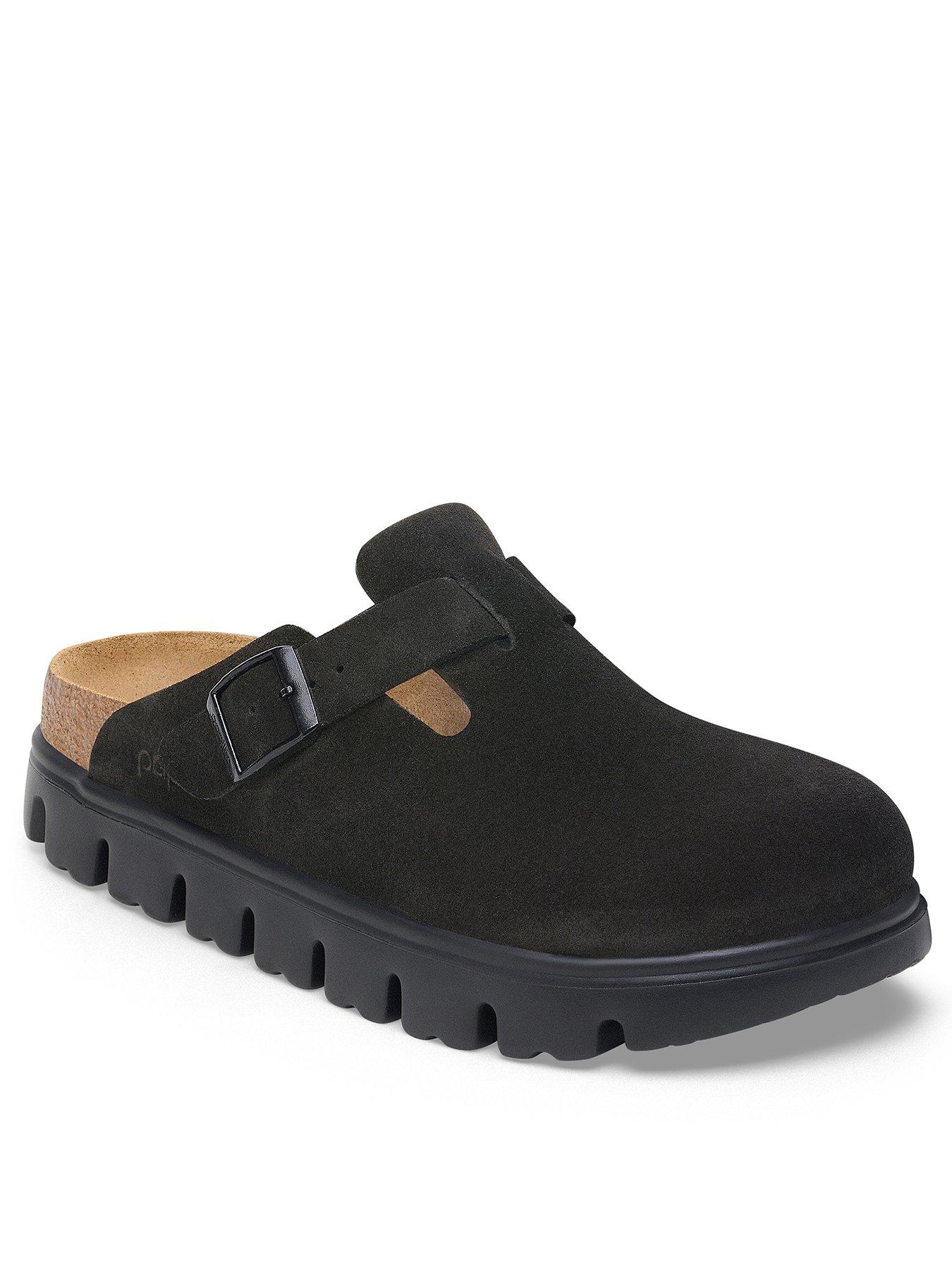 birkenstock-boston-chunky-suede-clog-black