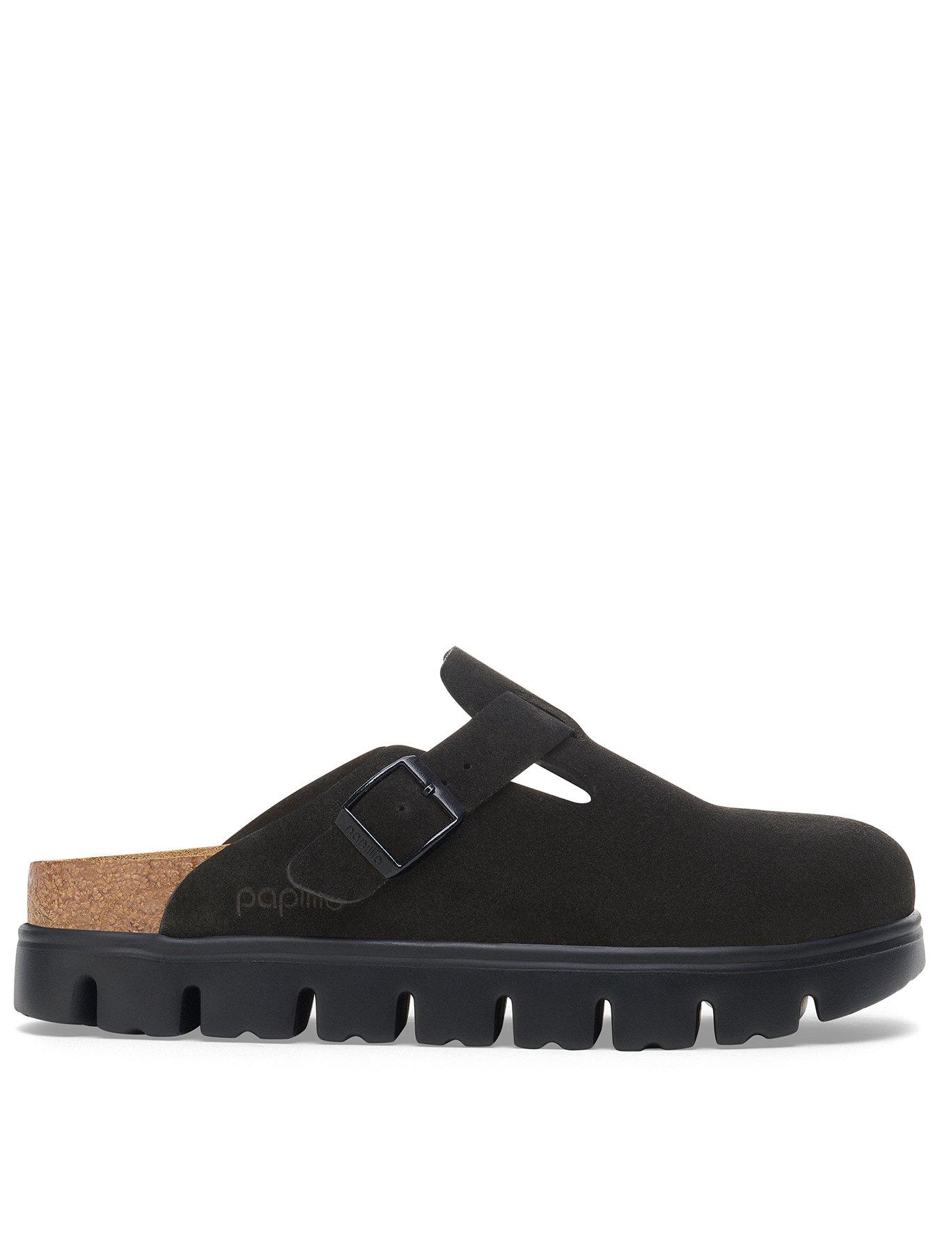 Birkenstock Boston Chunky Suede Clog - Black