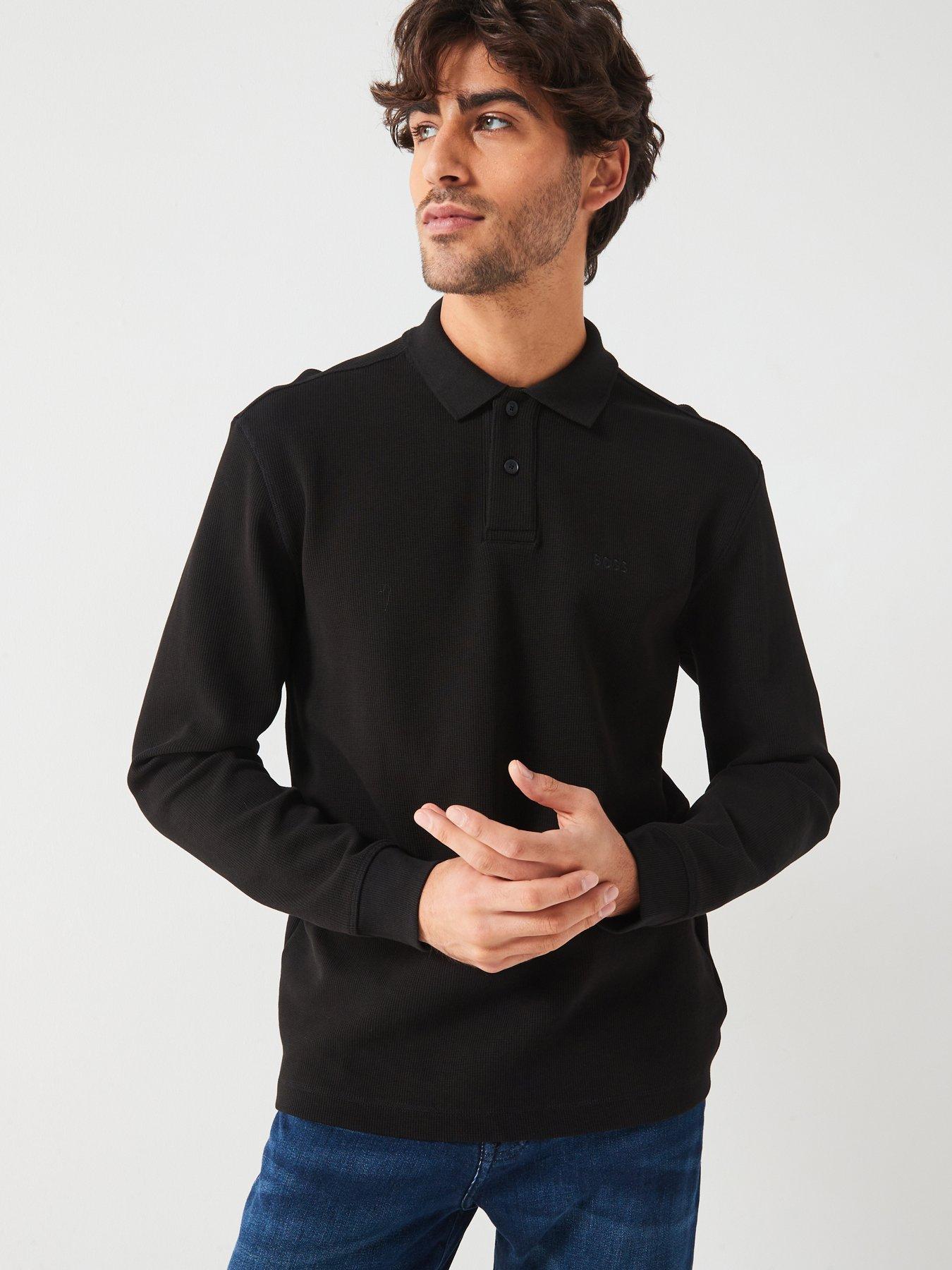 boss-petempestolong-regular-fit-waffle-long-sleeve-polo-shirt-black