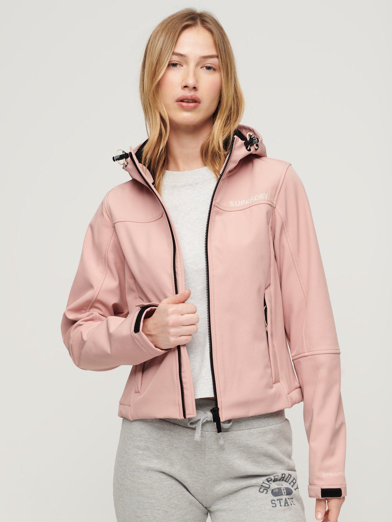 Image 1 of 6 of Superdry Hooded Soft Shell Trekker Jacket - Pink