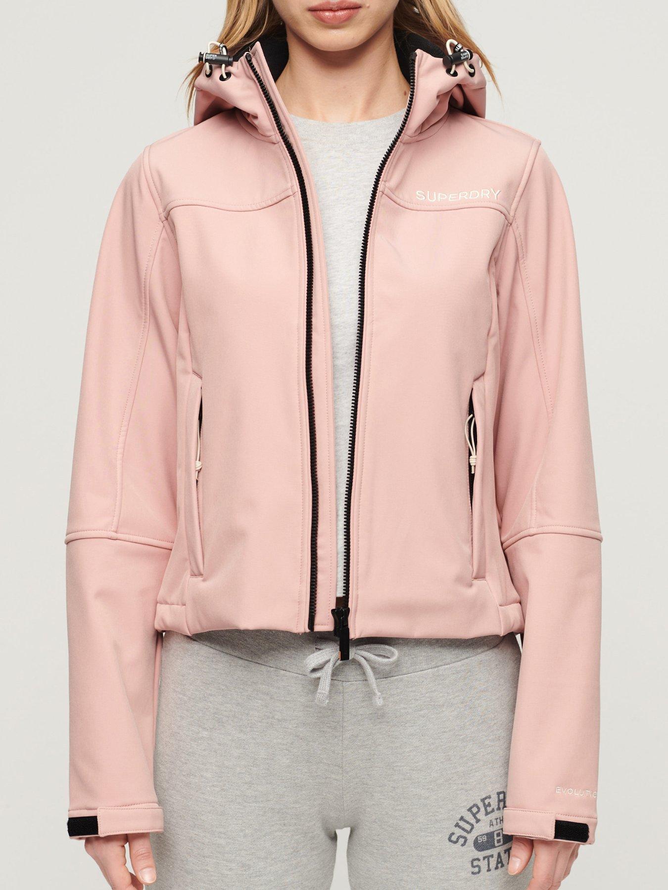 Image 4 of 6 of Superdry Hooded Soft Shell Trekker Jacket - Pink