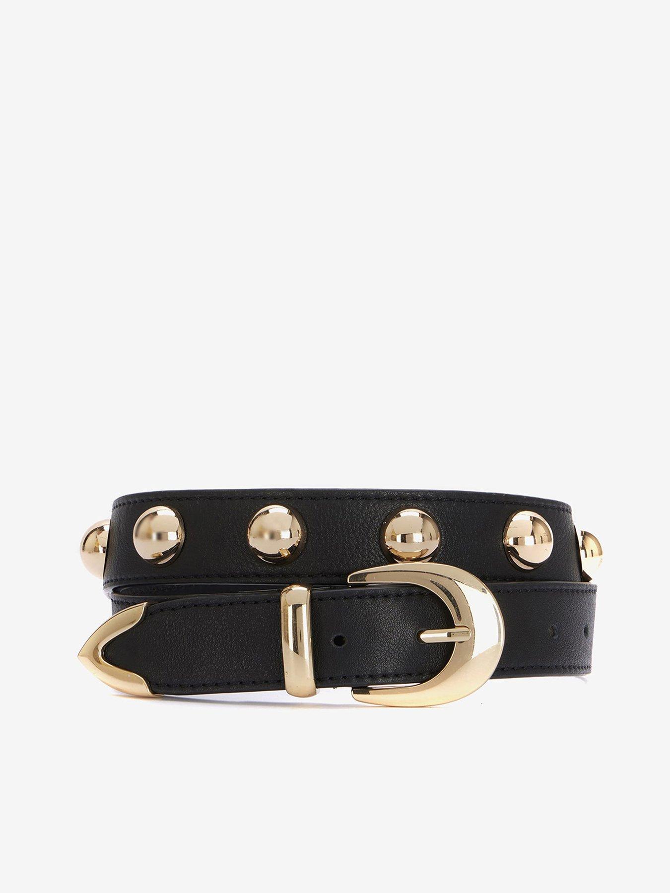 Mint Velvet Statement Leather Belt - Black