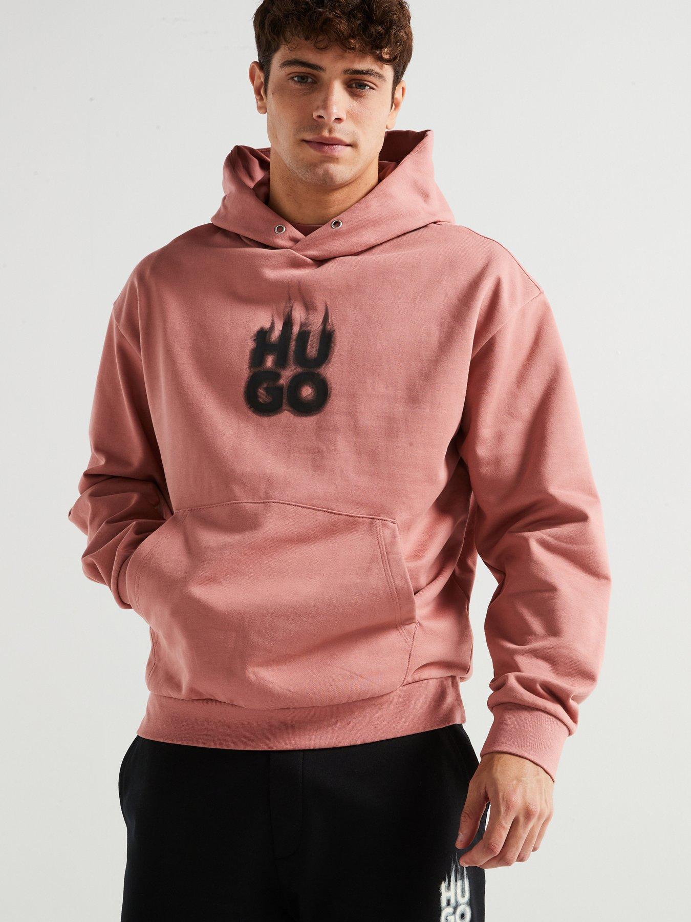 hugo-defnio-relaxed-fit-smoky-logo-overhead-hoodie-pink