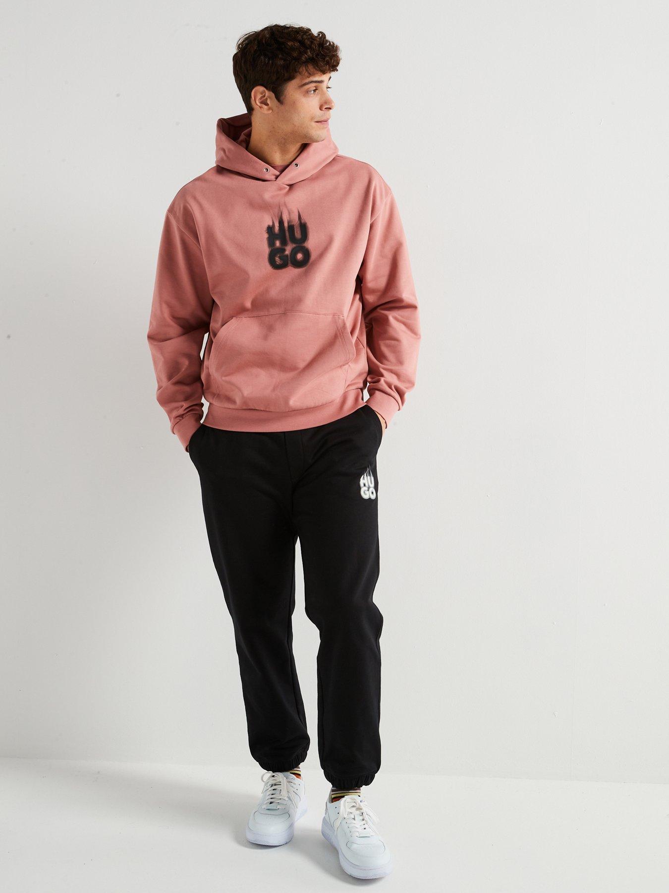 hugo-defnio-relaxed-fit-smoky-logo-overhead-hoodie-pinkback