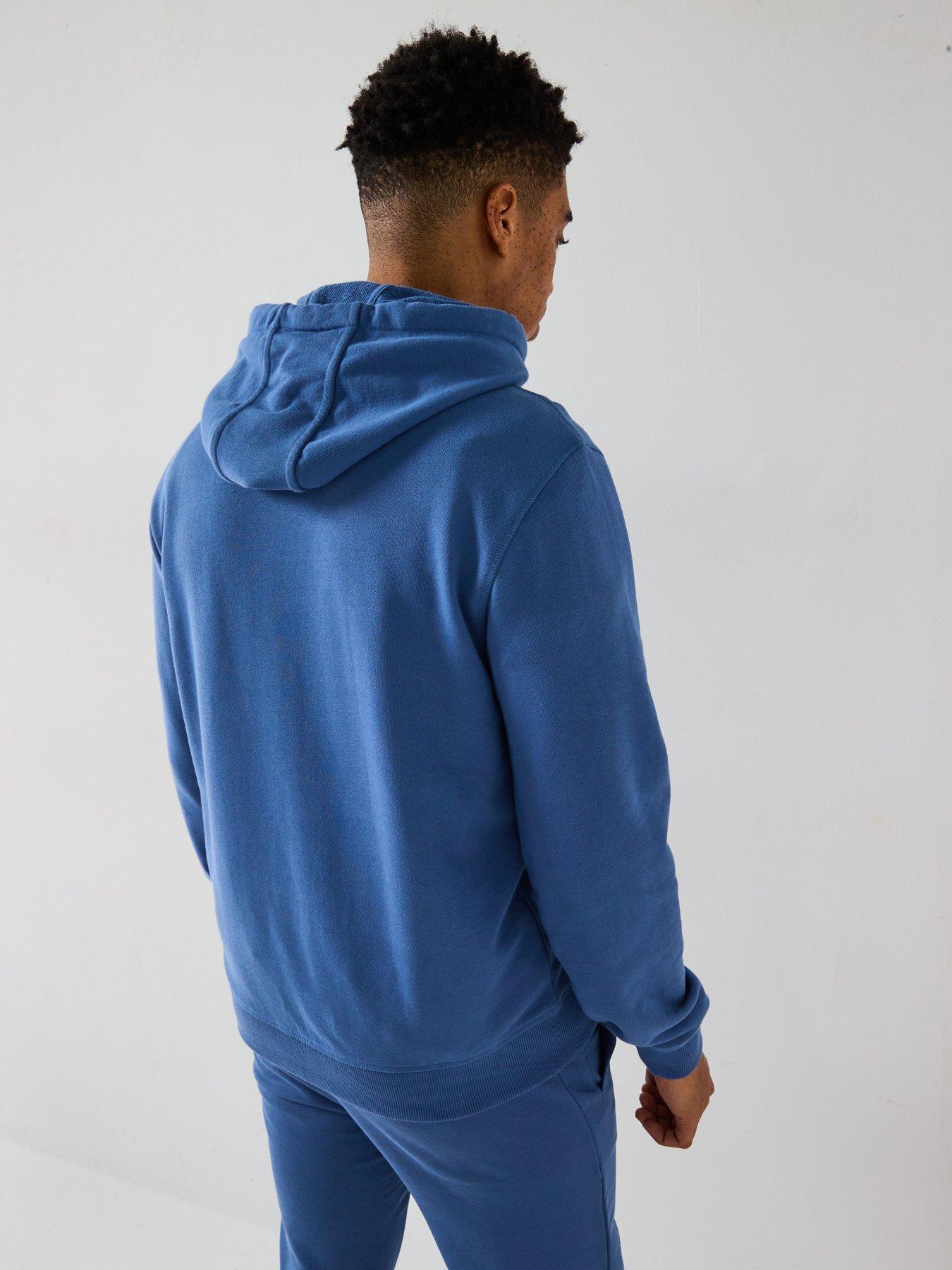 Image 2 of 5 of HUGO Daratschi214 Centre Patch Logo Hoodie - Blue