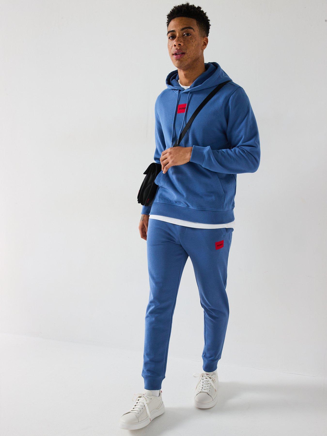 Image 3 of 5 of HUGO Daratschi214 Centre Patch Logo Hoodie - Blue