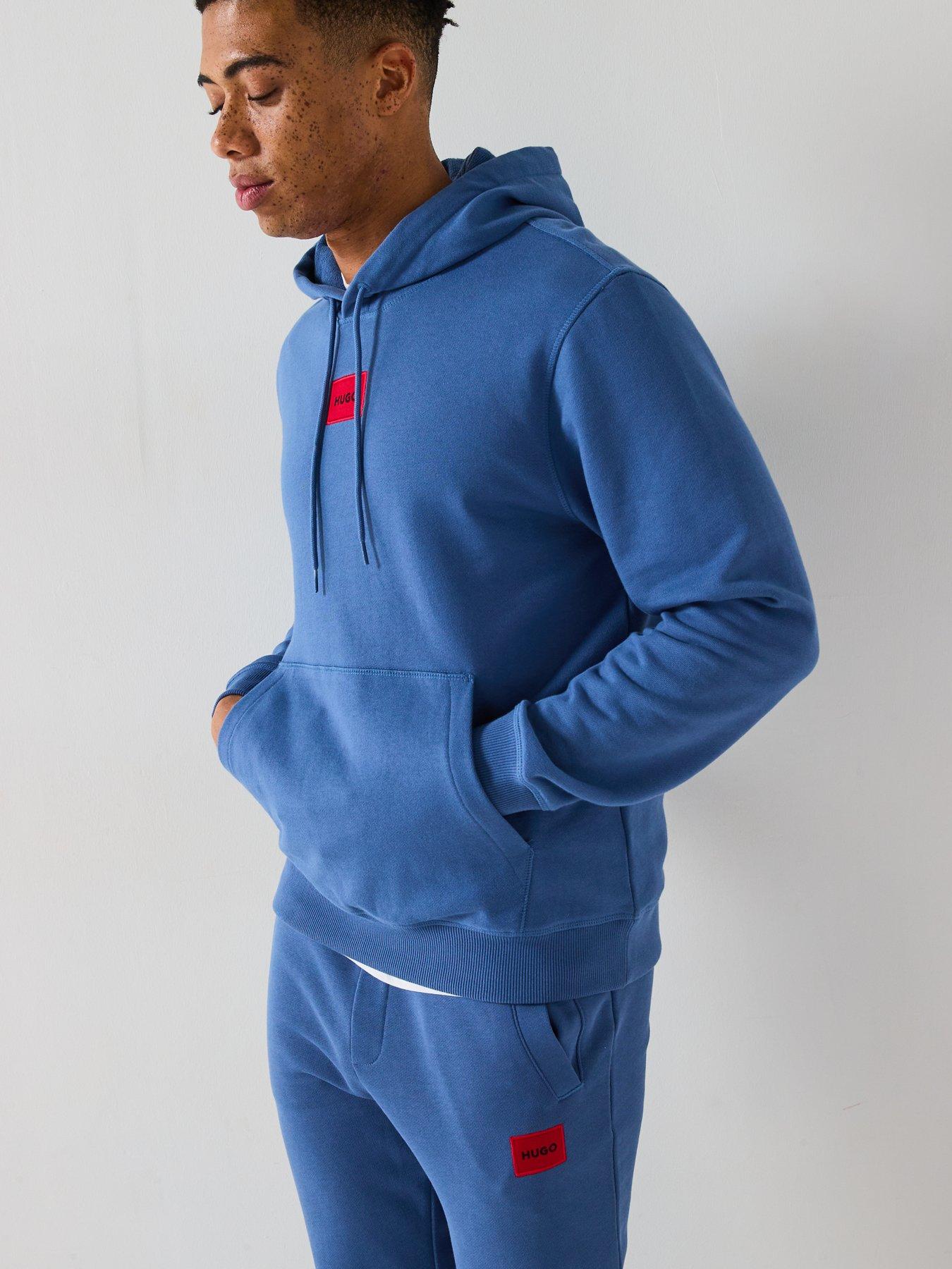 Image 5 of 5 of HUGO Daratschi214 Centre Patch Logo Hoodie - Blue
