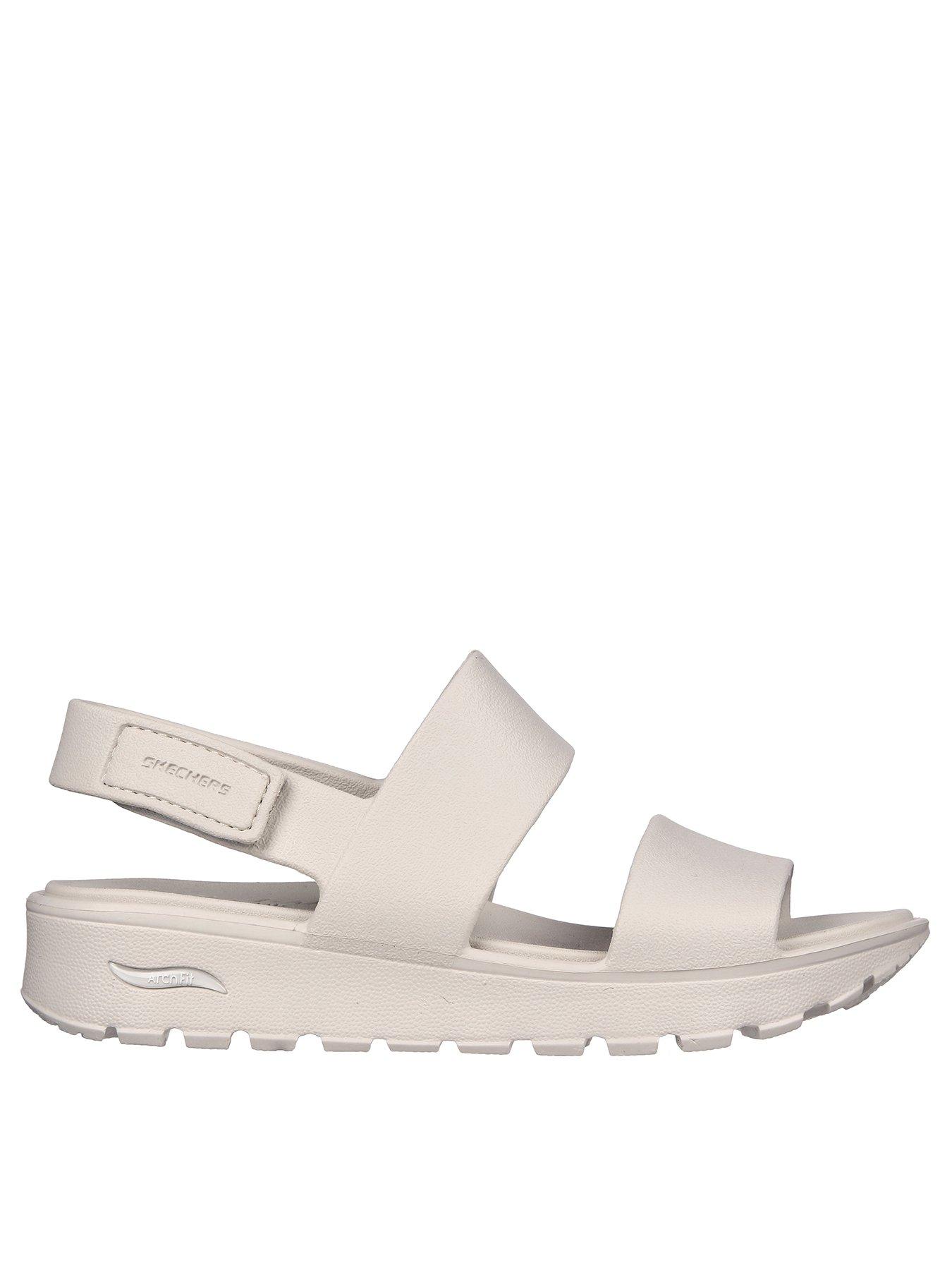 Image 1 of 5 of Skechers Arch Fit Footsteps Molded Double Band Sling Back Sandal - Natural