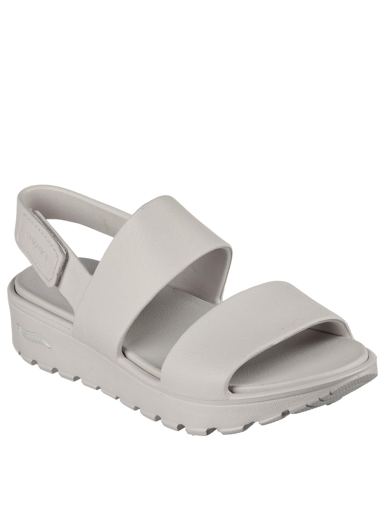 Image 2 of 5 of Skechers Arch Fit Footsteps Molded Double Band Sling Back Sandal - Natural