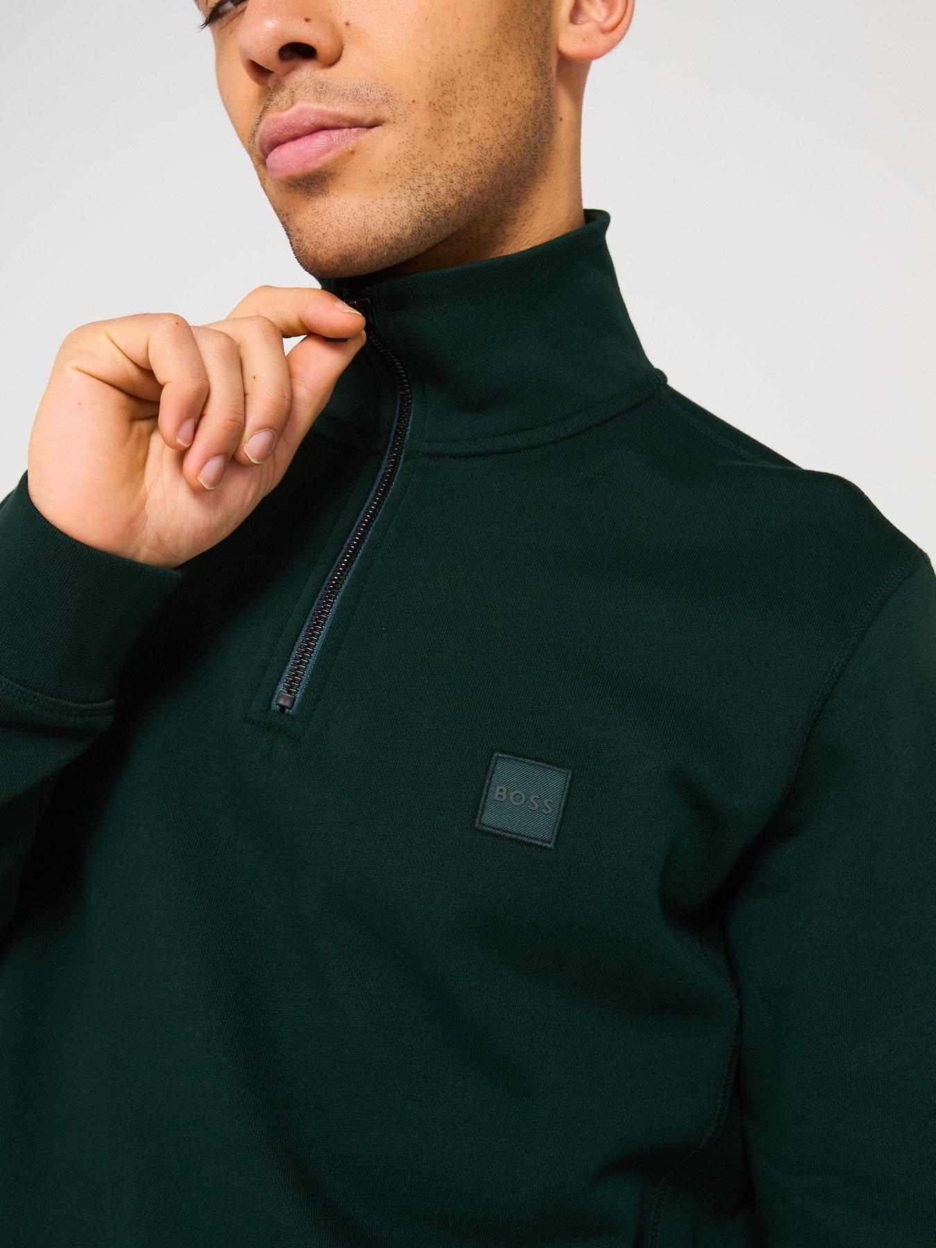 boss-zetrust-14-zip-sweatshirt-dark-greenoutfit