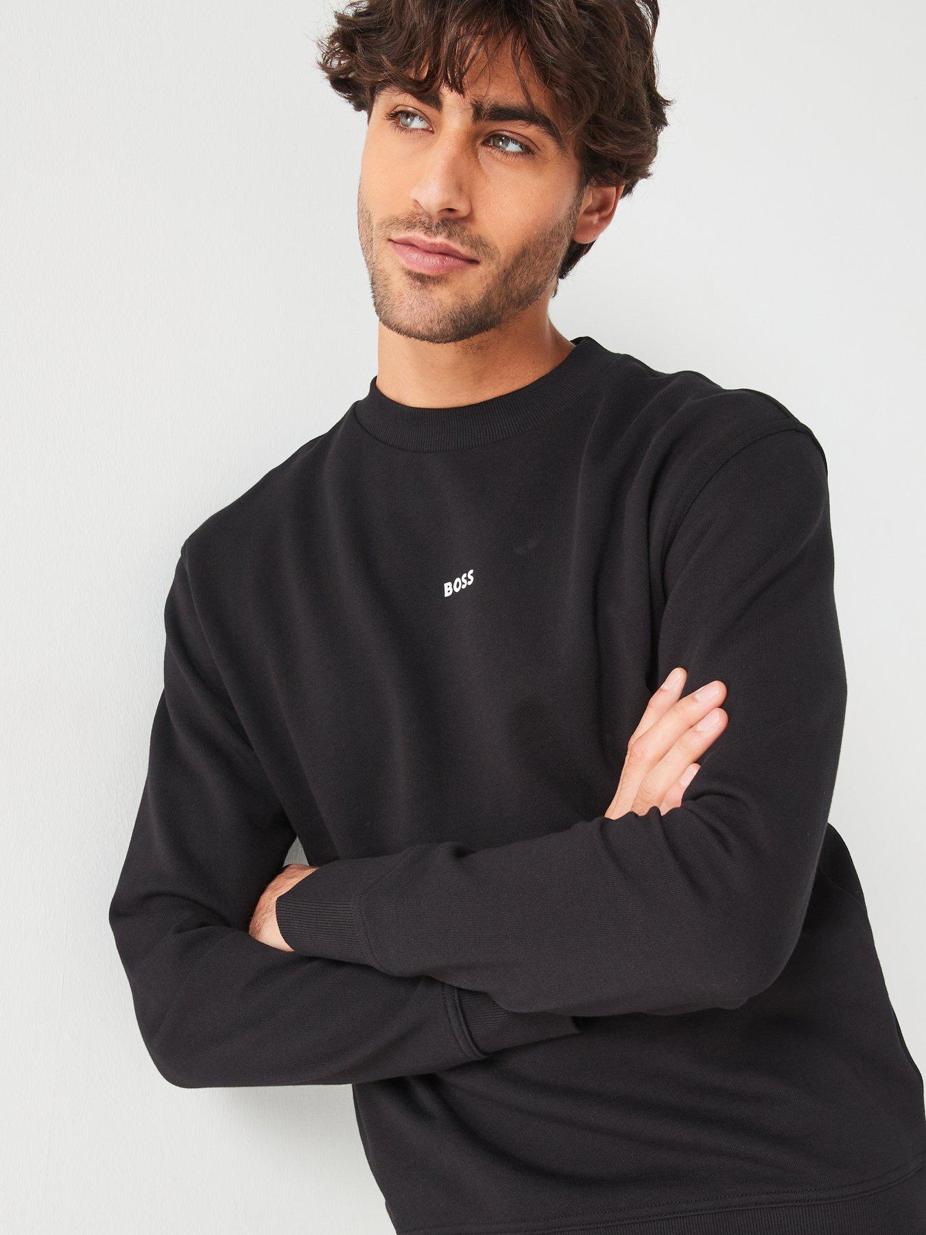 boss-wesmallcrew-relaxed-fit-centre-logo-crew-sweatshirt-blackoutfit