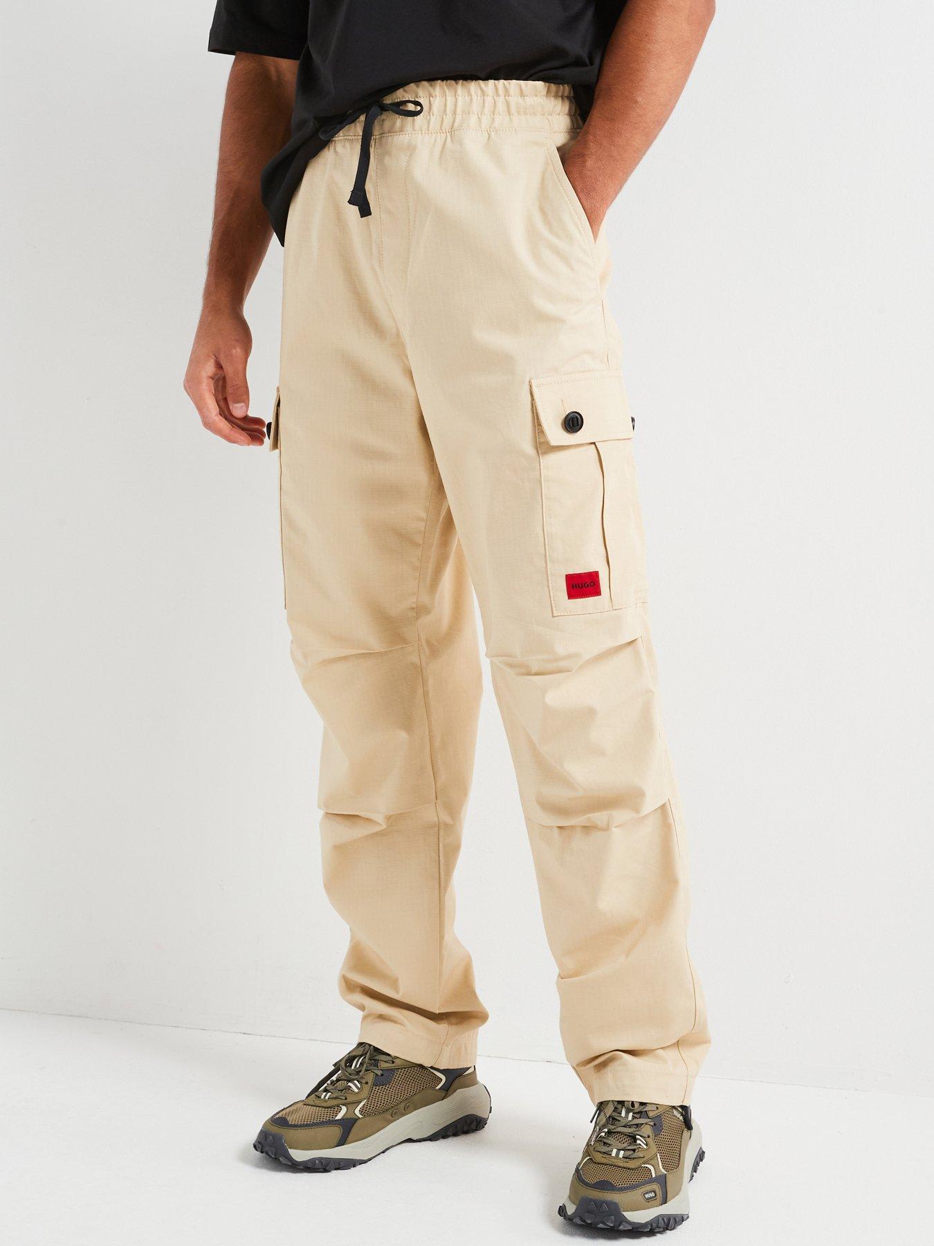 hugo-garlo233-regular-fit-drawstring-cargo-pants-beige