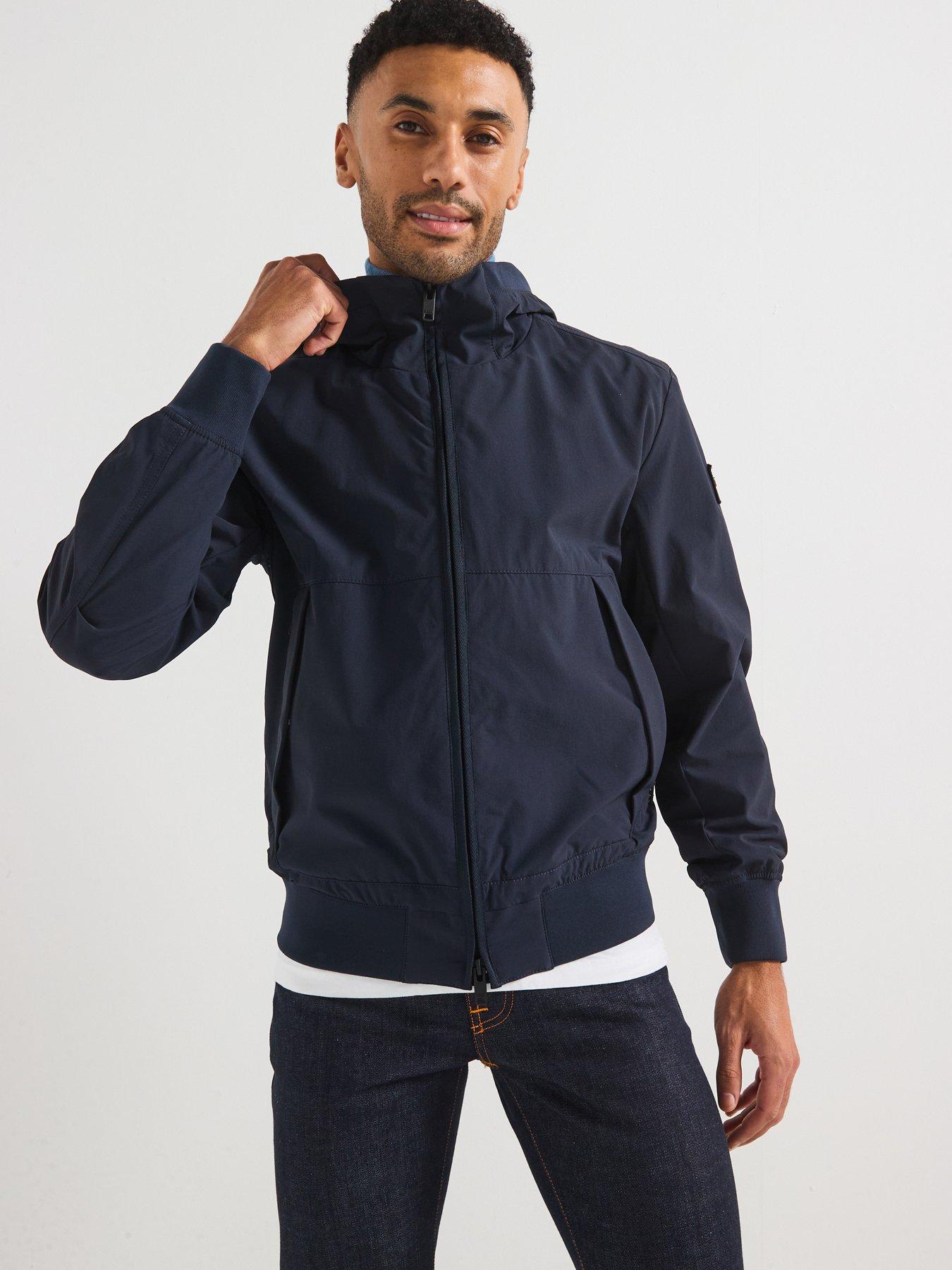 undefined Oloco Regular Fit Soft Shell Hooded Jacket - Dark Blue
