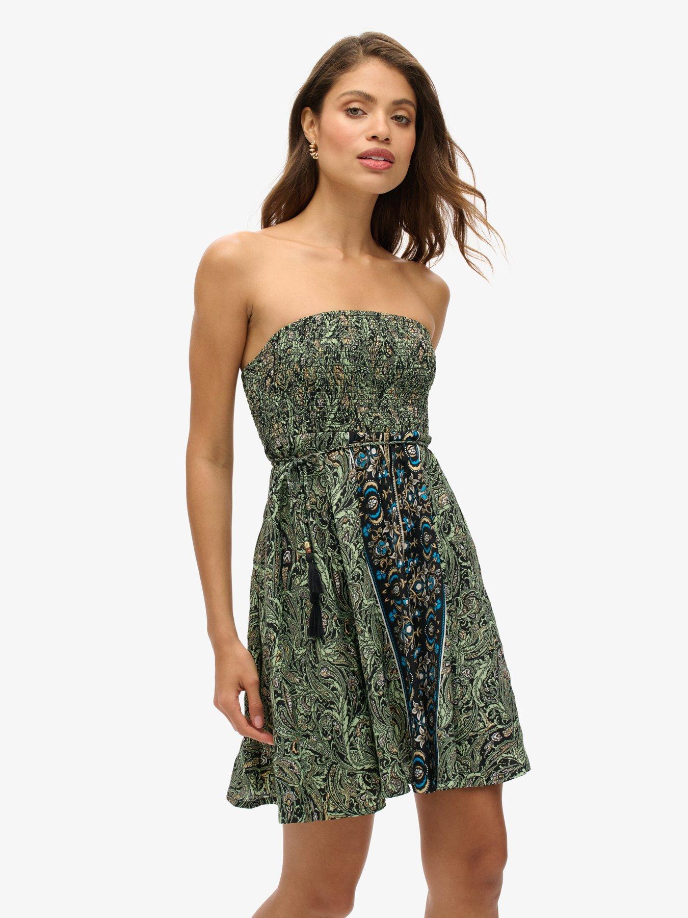 superdry-st-tropez-bandeau-dress-greenoutfit