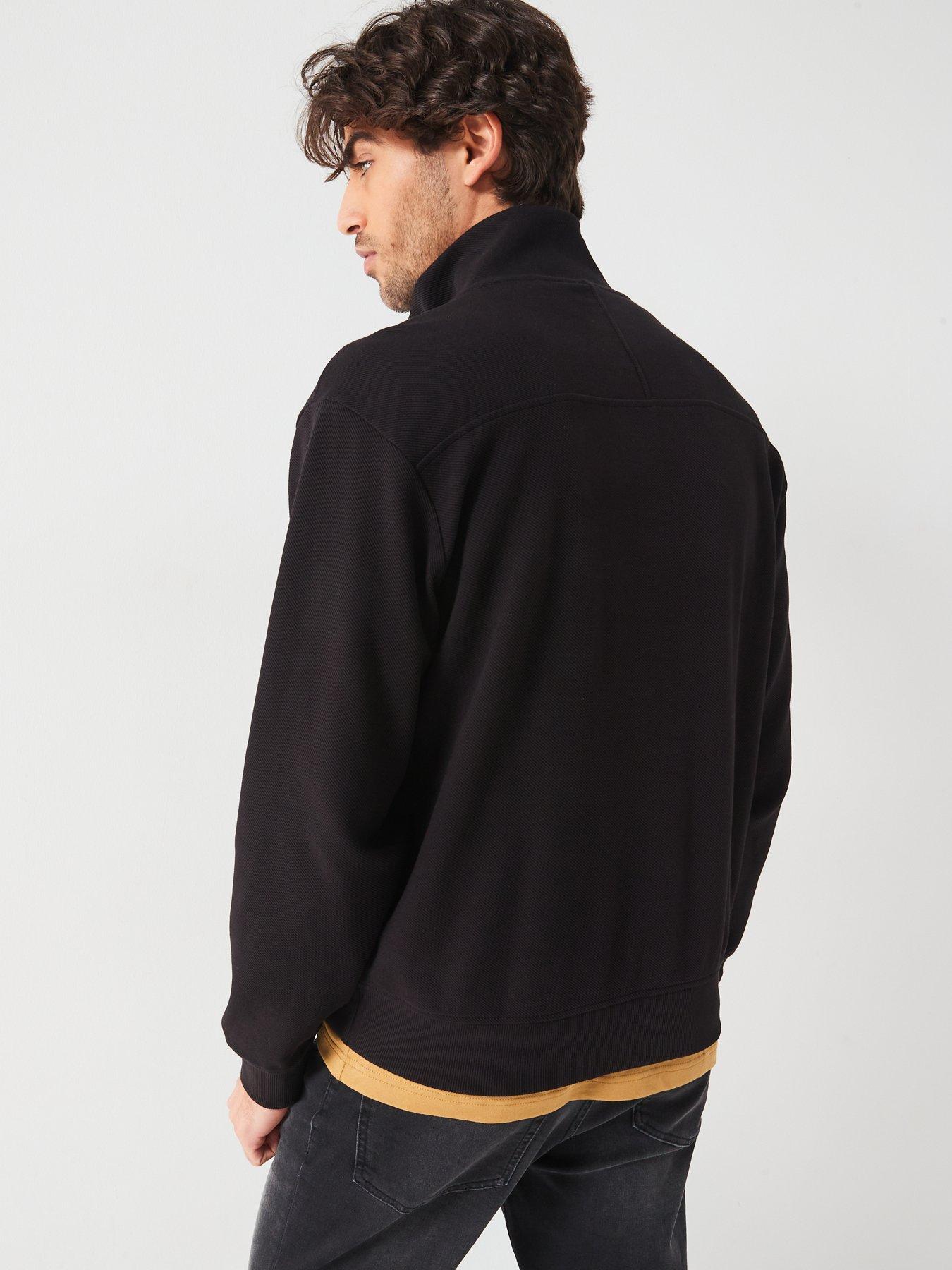 boss-ze-nylonhem-relaxed-fit-14-zip-sweatshirt-blackstillFront