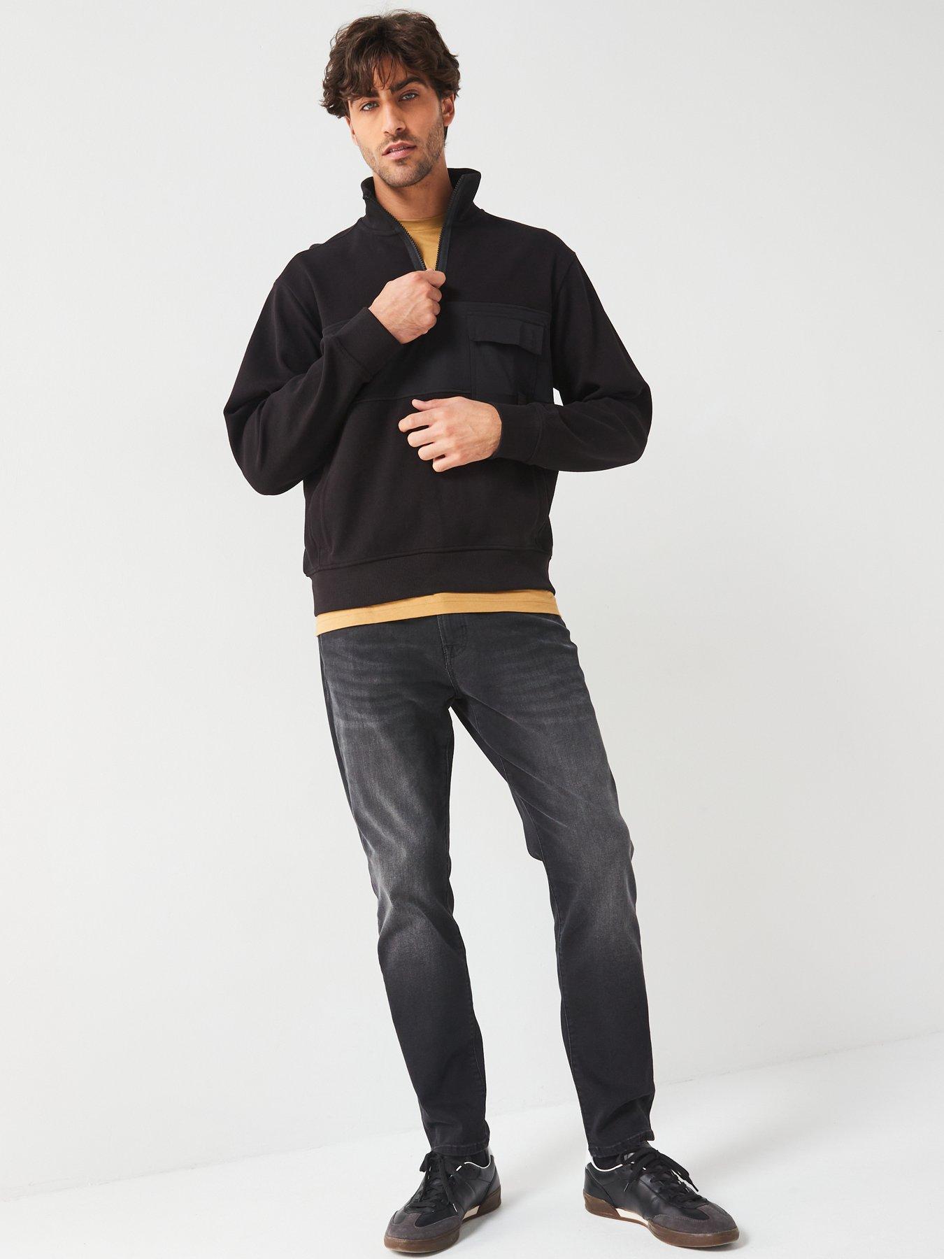 boss-ze-nylonhem-relaxed-fit-14-zip-sweatshirt-blackback