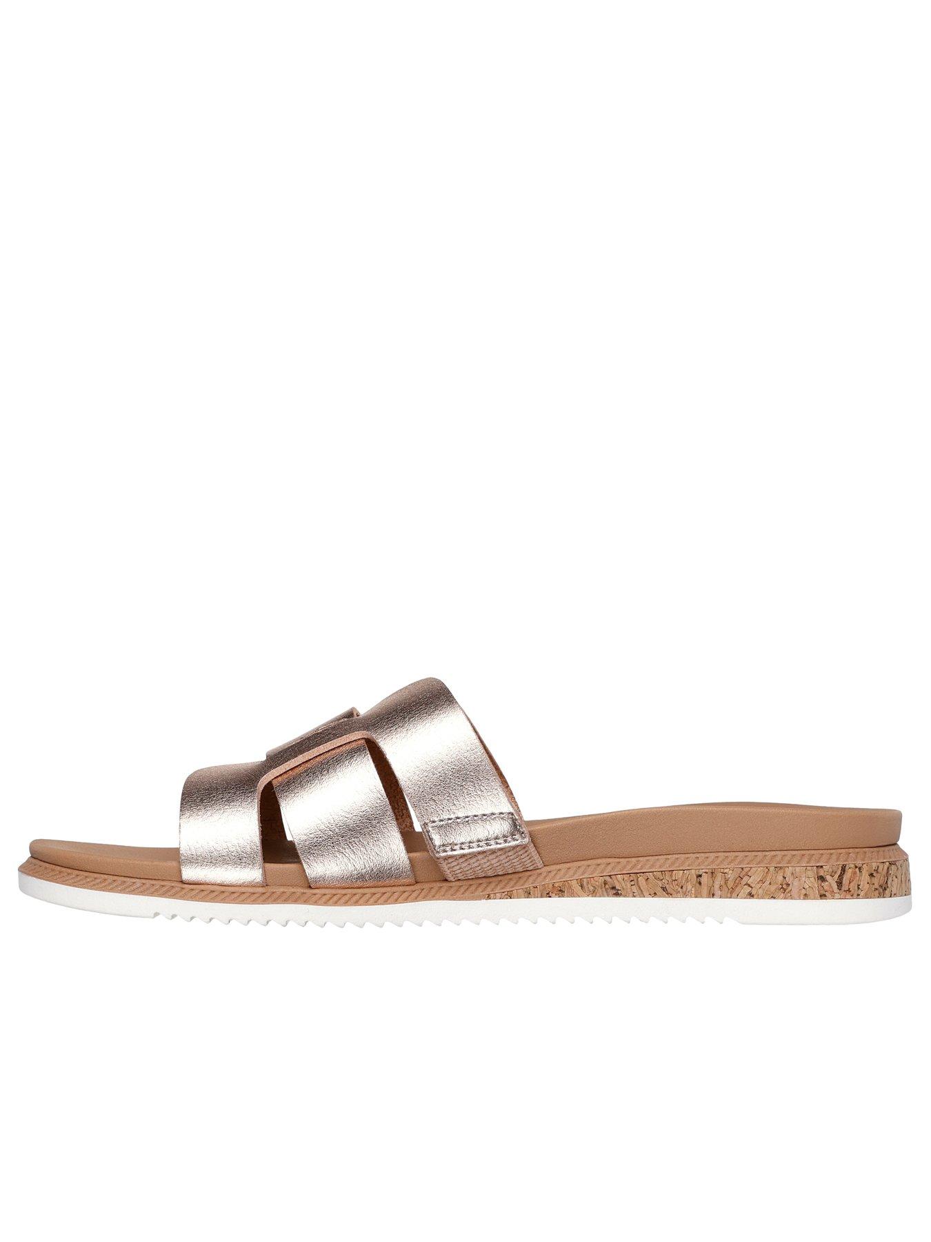 Image 5 of 5 of Skechers Desert Kiss Low Duraleather Strap Slide - Rose Gold