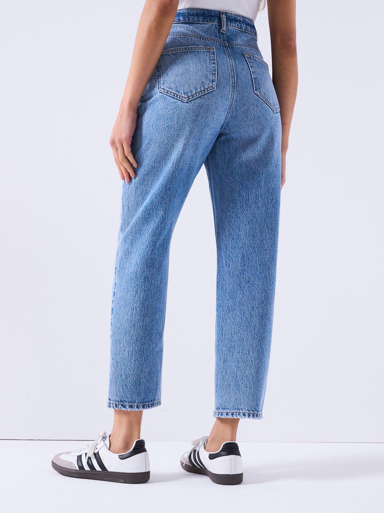 Image 2 of 6 of The Very Collection High Waist Authentic Mom Jeans - Mid Wash