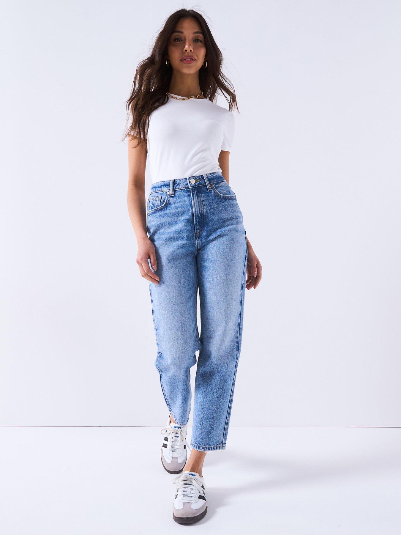 Image 3 of 6 of The Very Collection High Waist Authentic Mom Jeans - Mid Wash