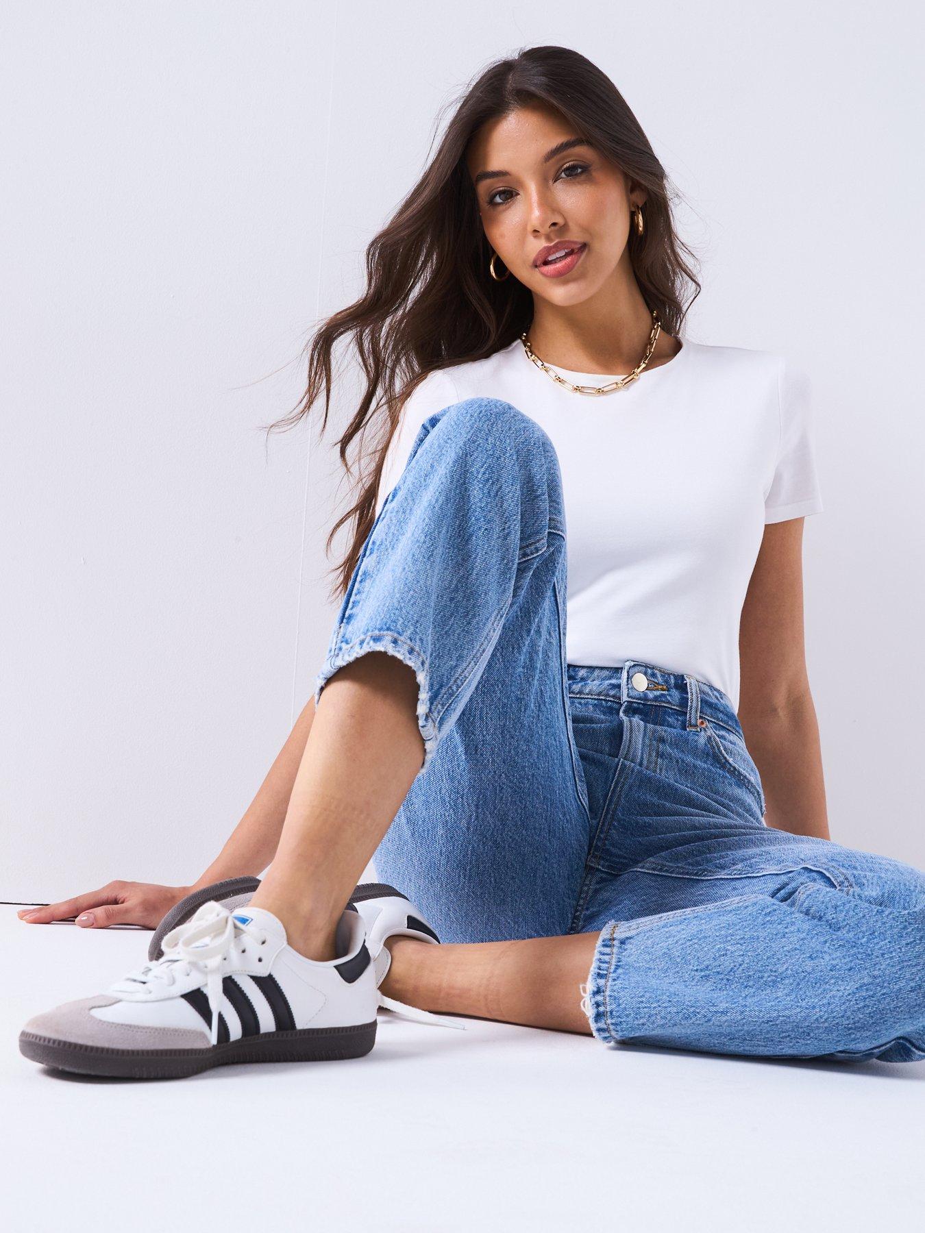 the-very-collection-high-waist-authentic-mom-jeans-mid-washoutfit
