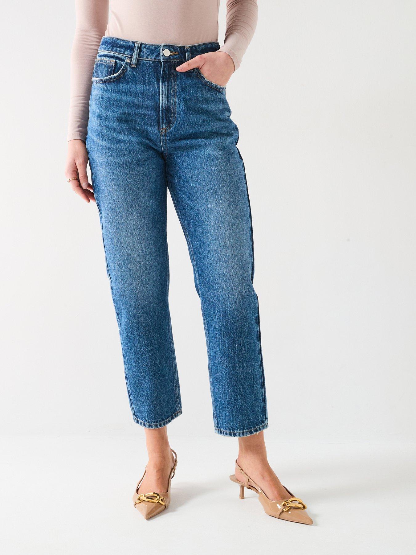 Image 1 of 6 of Everyday High Waist Authentic Mom Jeans - Dark Wash