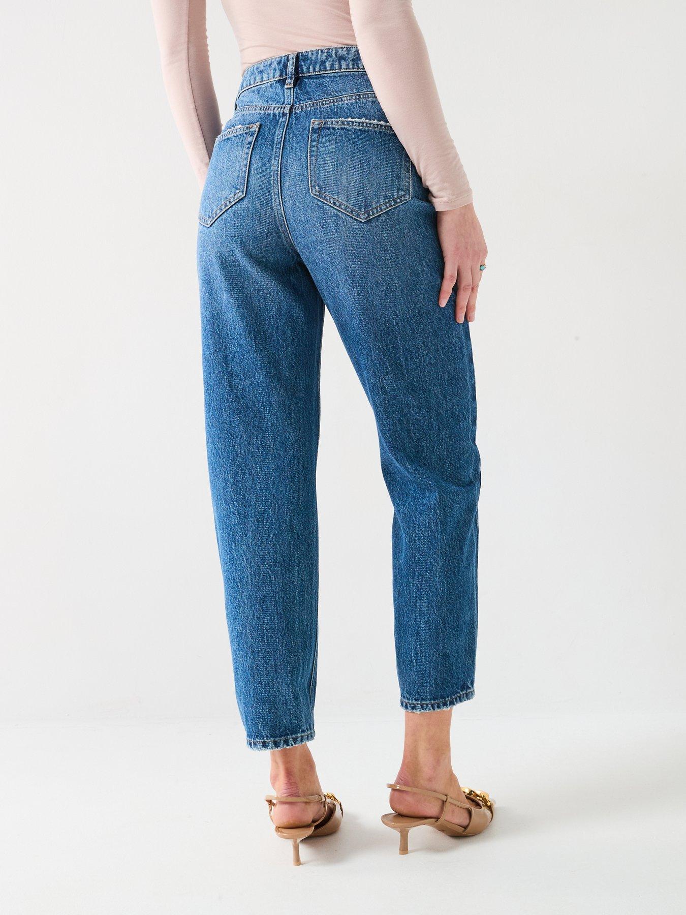 Image 2 of 6 of Everyday High Waist Authentic Mom Jeans - Dark Wash
