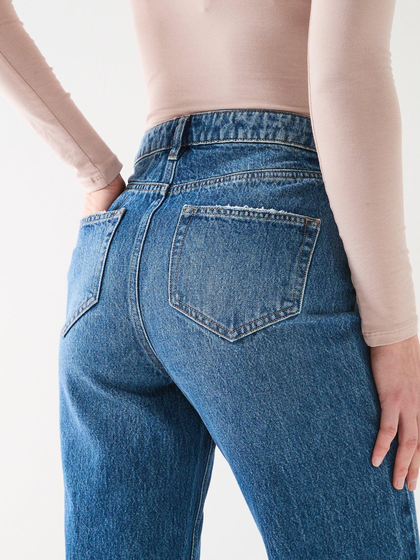Image 4 of 6 of Everyday High Waist Authentic Mom Jeans - Dark Wash