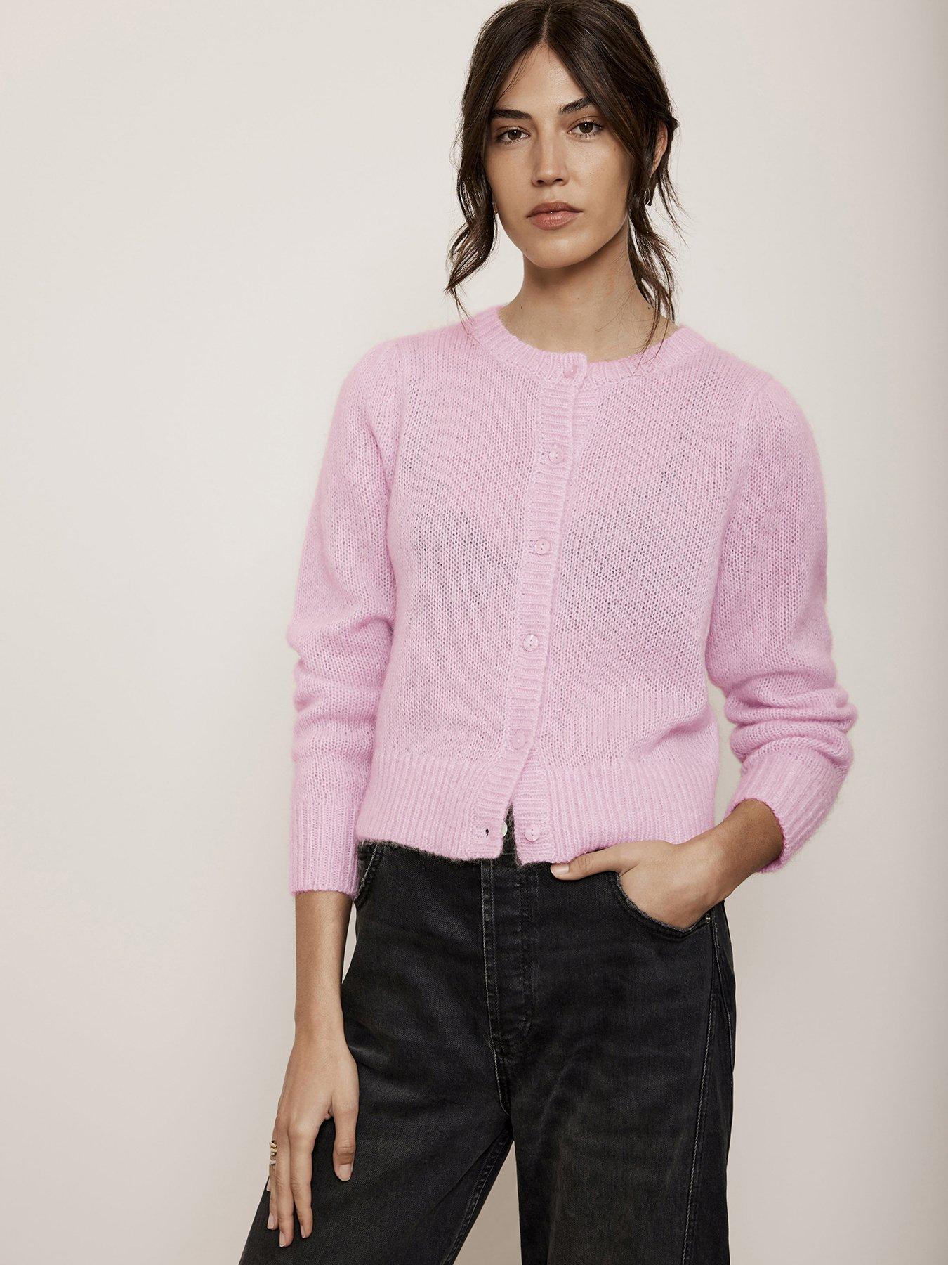 mint-velvet-pink-lightweight-knit-cardiganfront