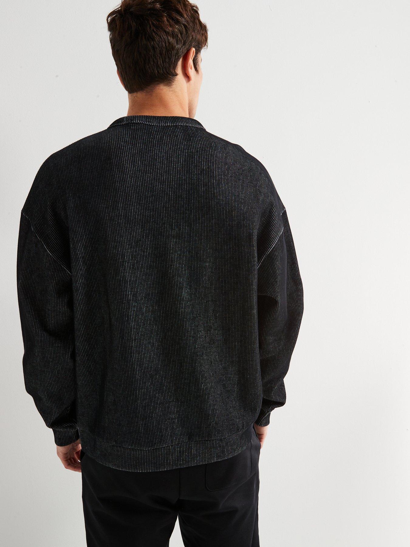 hugo-dinkam-oversized-fit-smoky-logo-ribbed-crew-sweat-blackstillFront