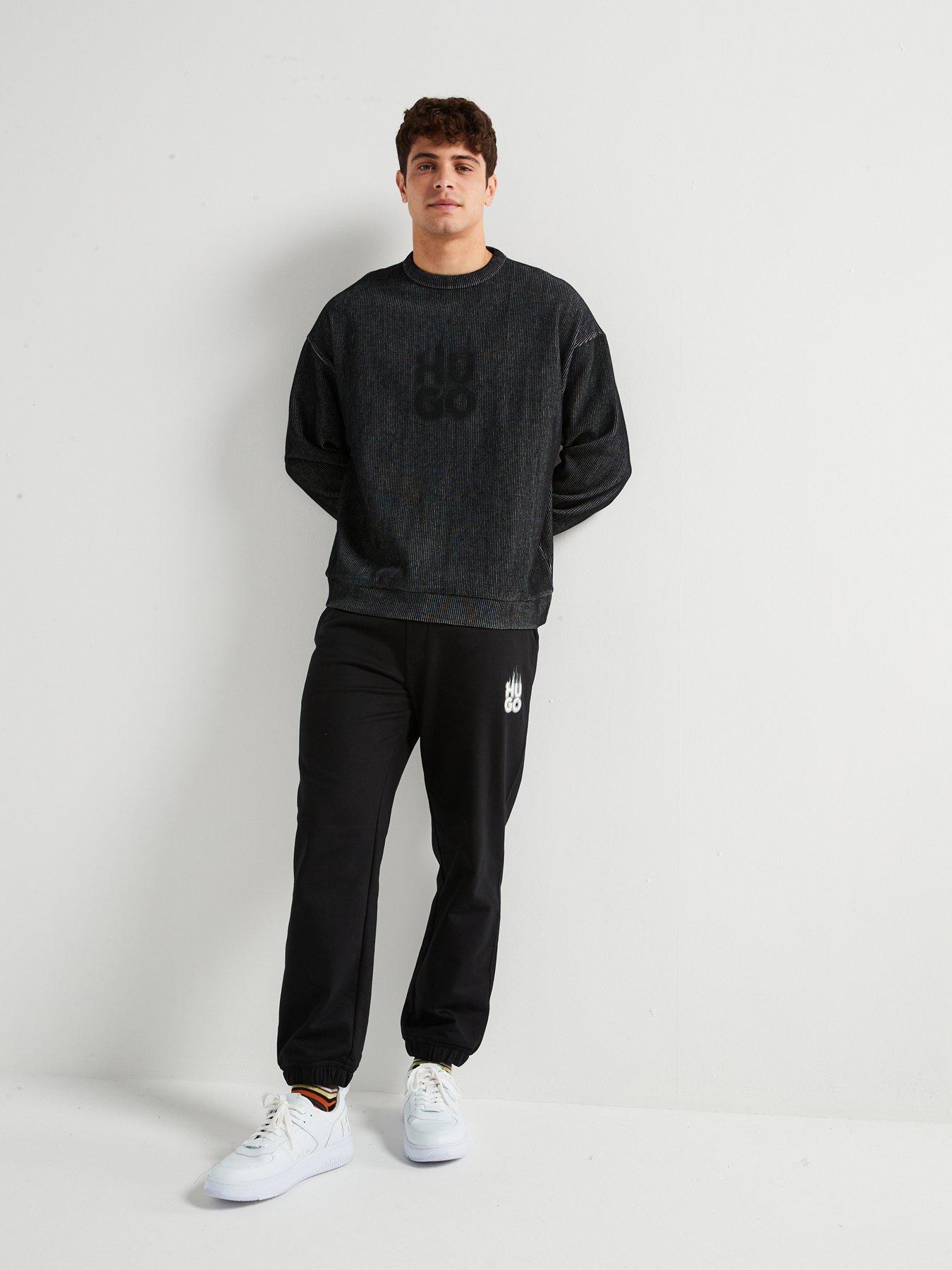 hugo-dinkam-oversized-fit-smoky-logo-ribbed-crew-sweat-blackback