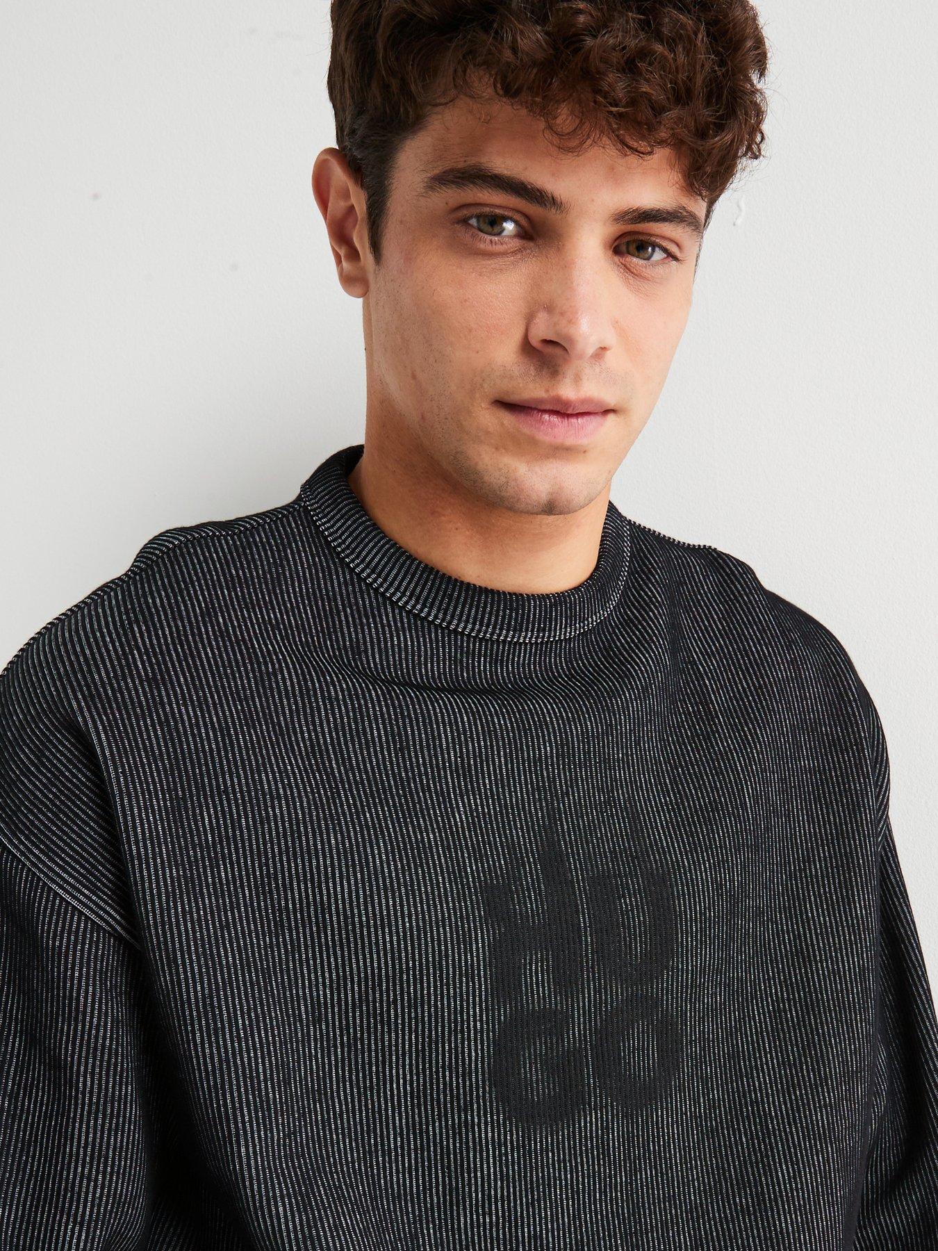 hugo-dinkam-oversized-fit-smoky-logo-ribbed-crew-sweat-blackoutfit