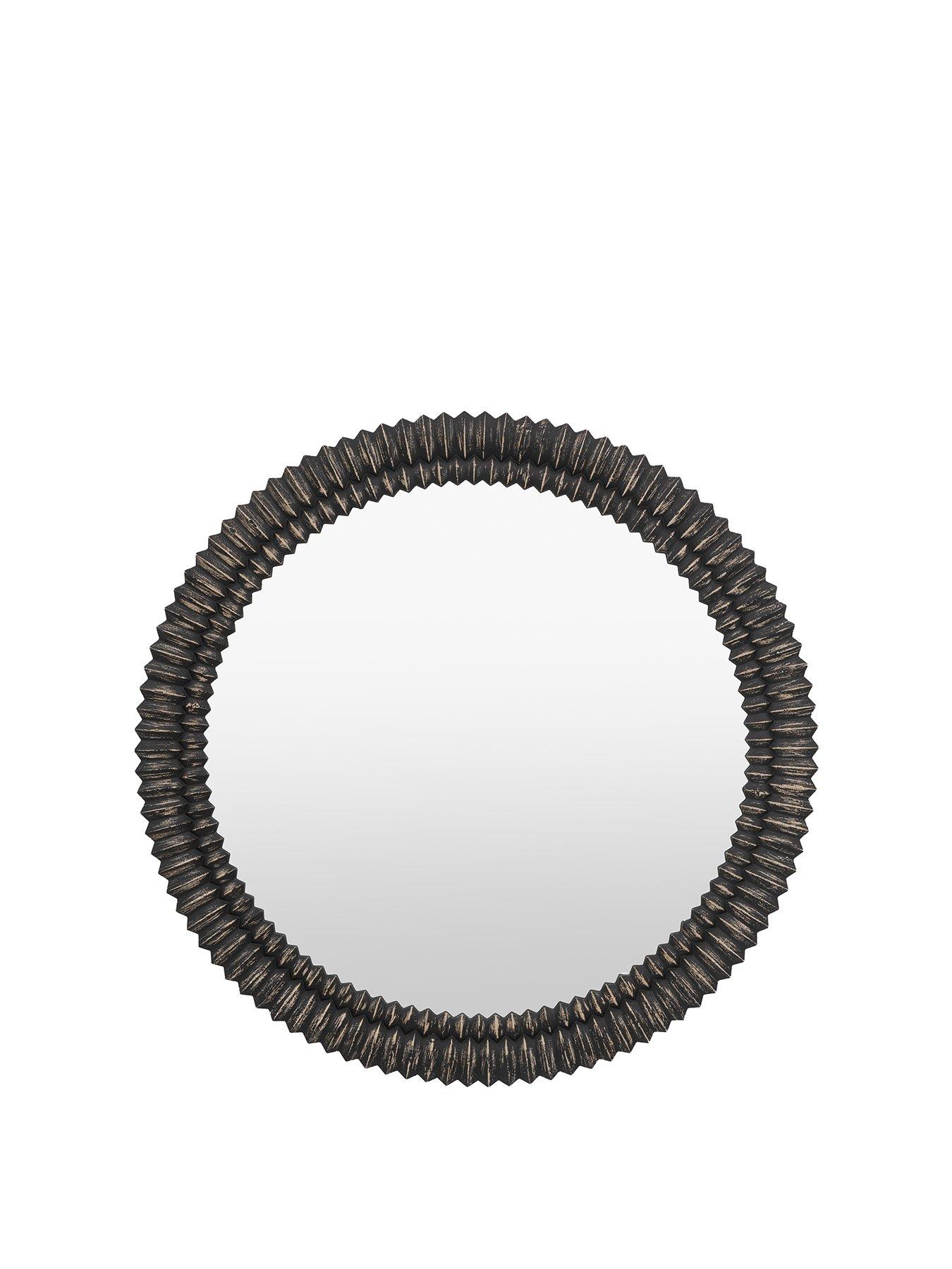 Image 2 of 7 of Gallery Direct Pimlico Round Mirror Black 900mm