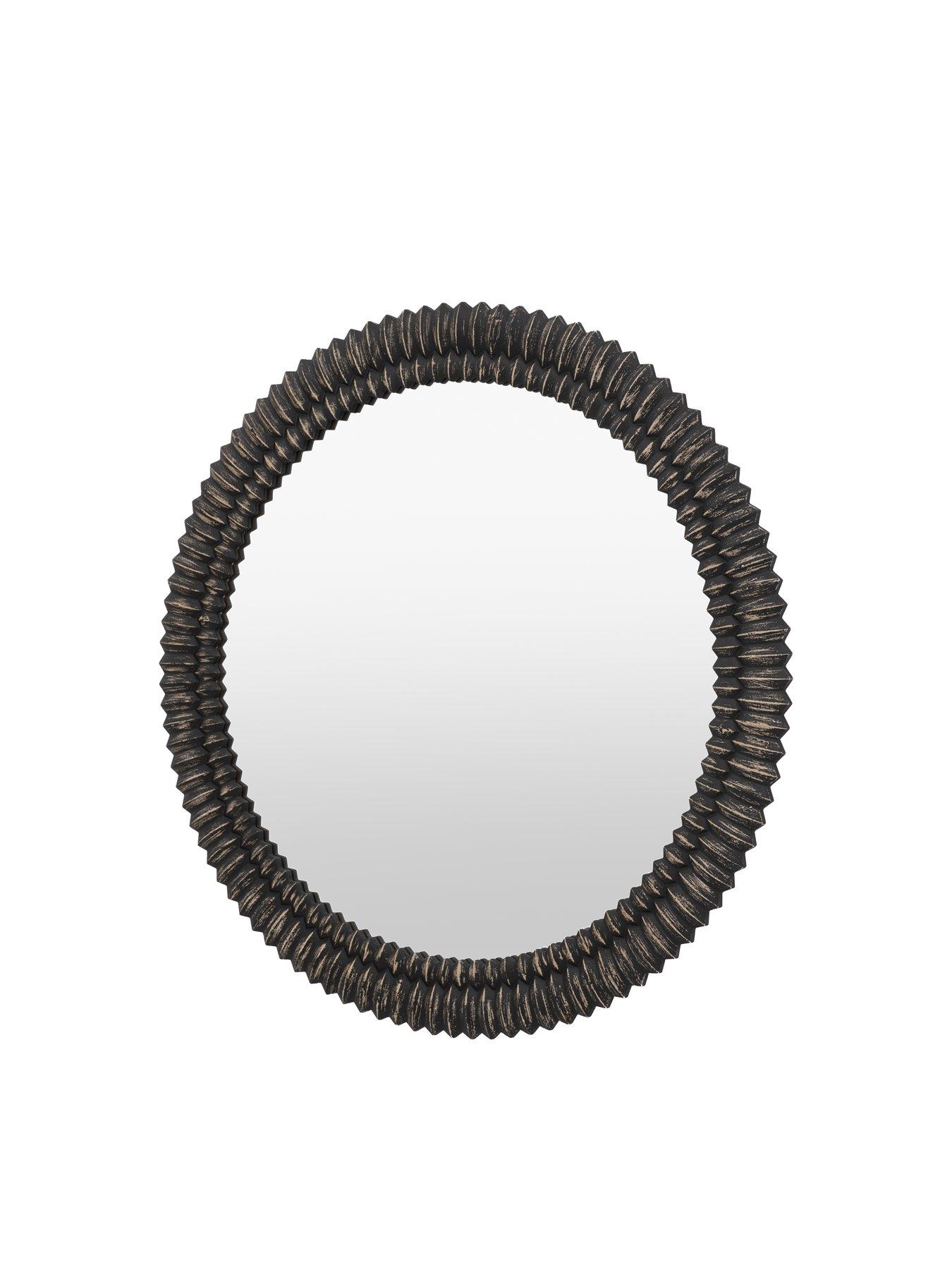 Image 7 of 7 of Gallery Direct Pimlico Round Mirror Black 900mm