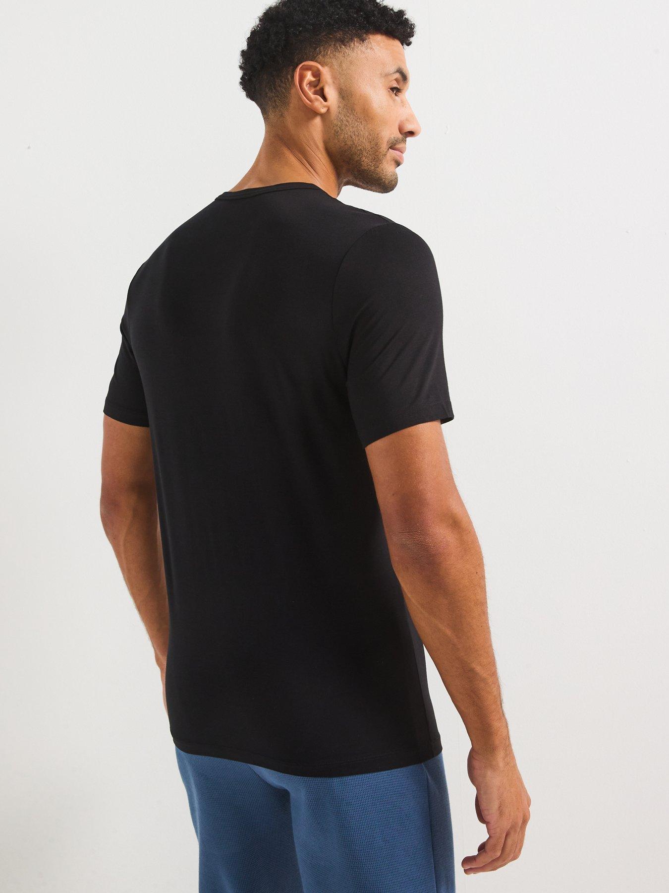 Image 3 of 5 of BOSS 3 Pack Natura Slim Fit Comfort Stretch T-shirts- Black