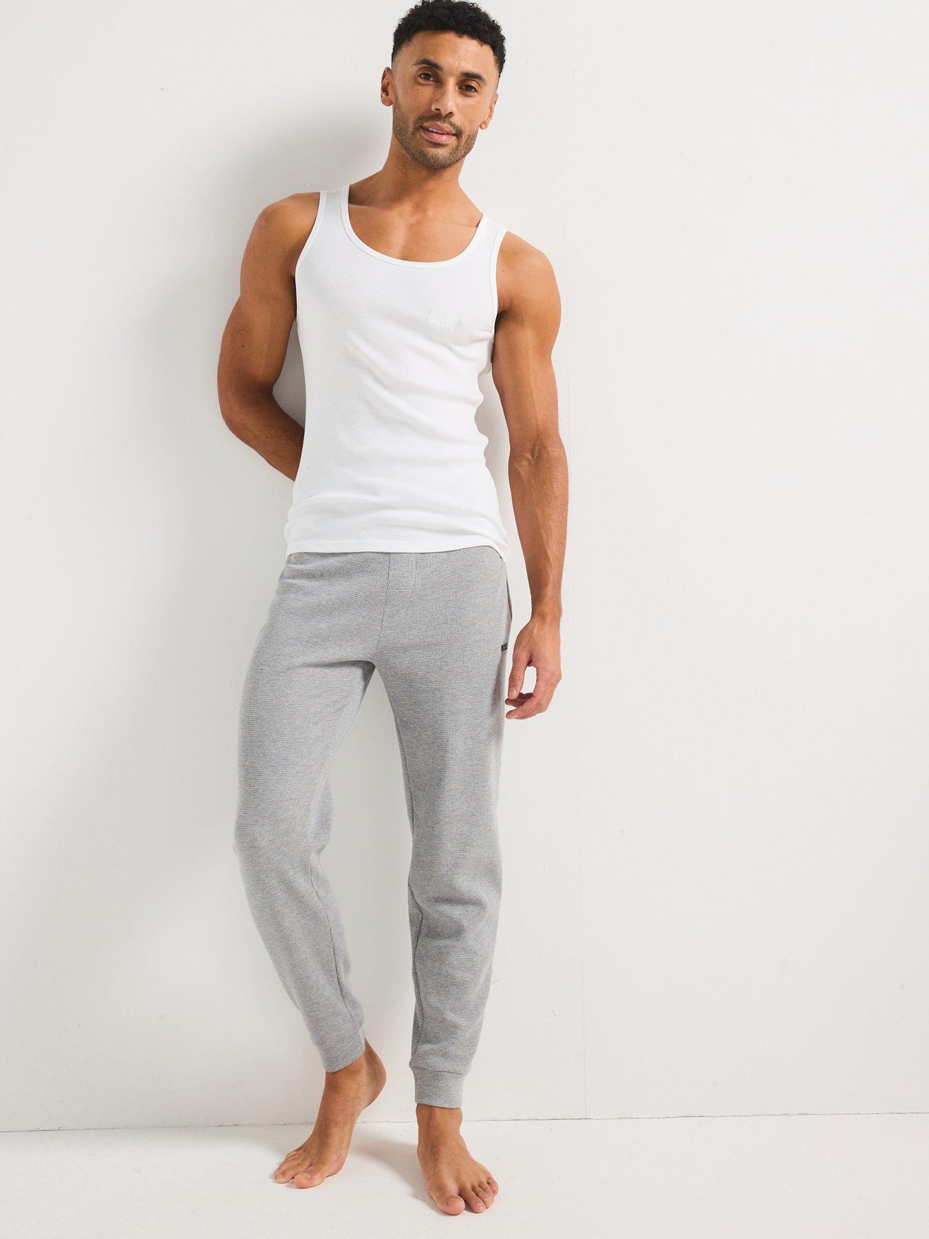 Image 4 of 6 of BOSS Regular Fit 3 Pack Ribbed Vest Top- White