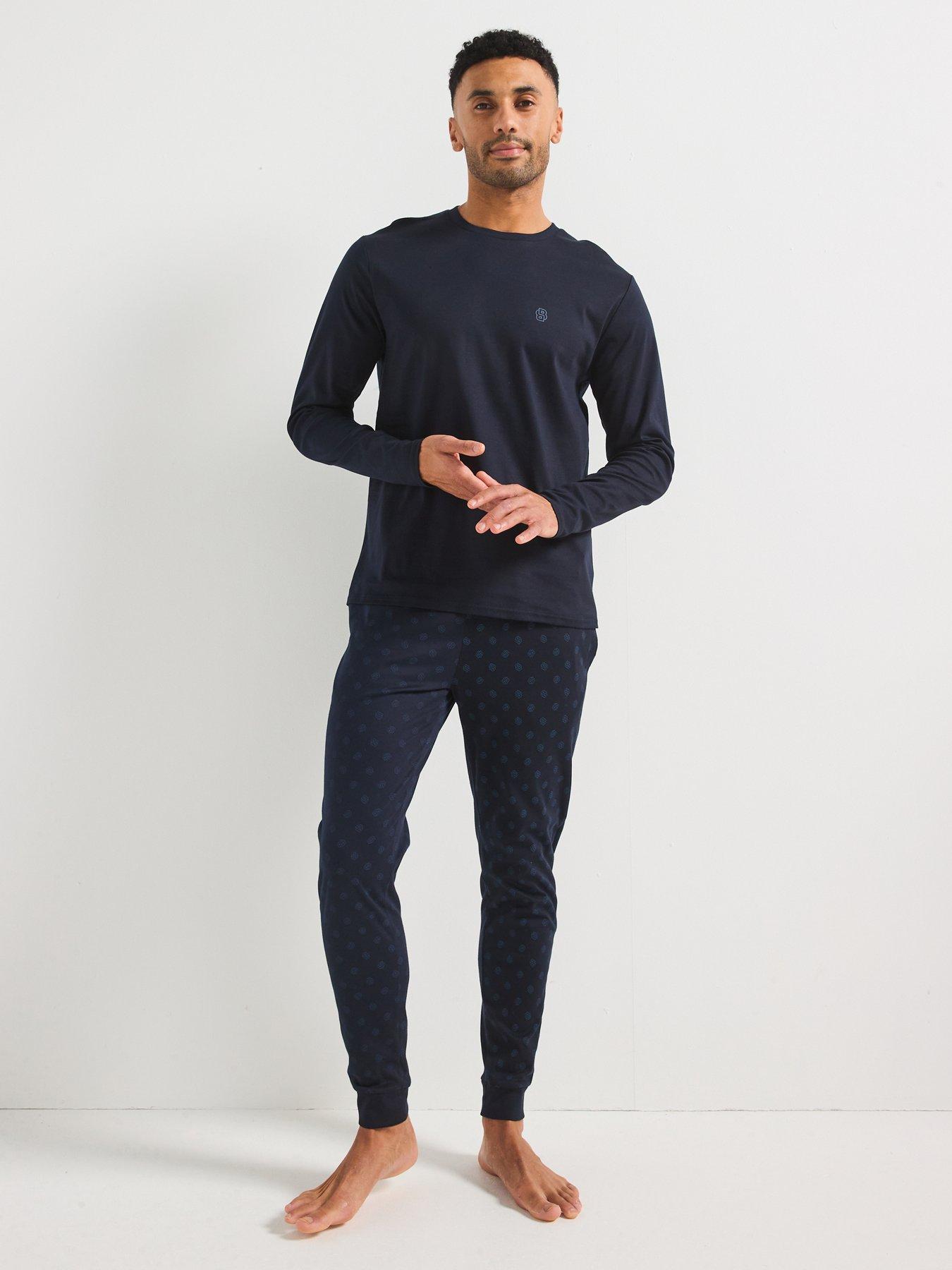 Image 3 of 5 of BOSS Relax Regular Fit Pyjama Gift Set-navy