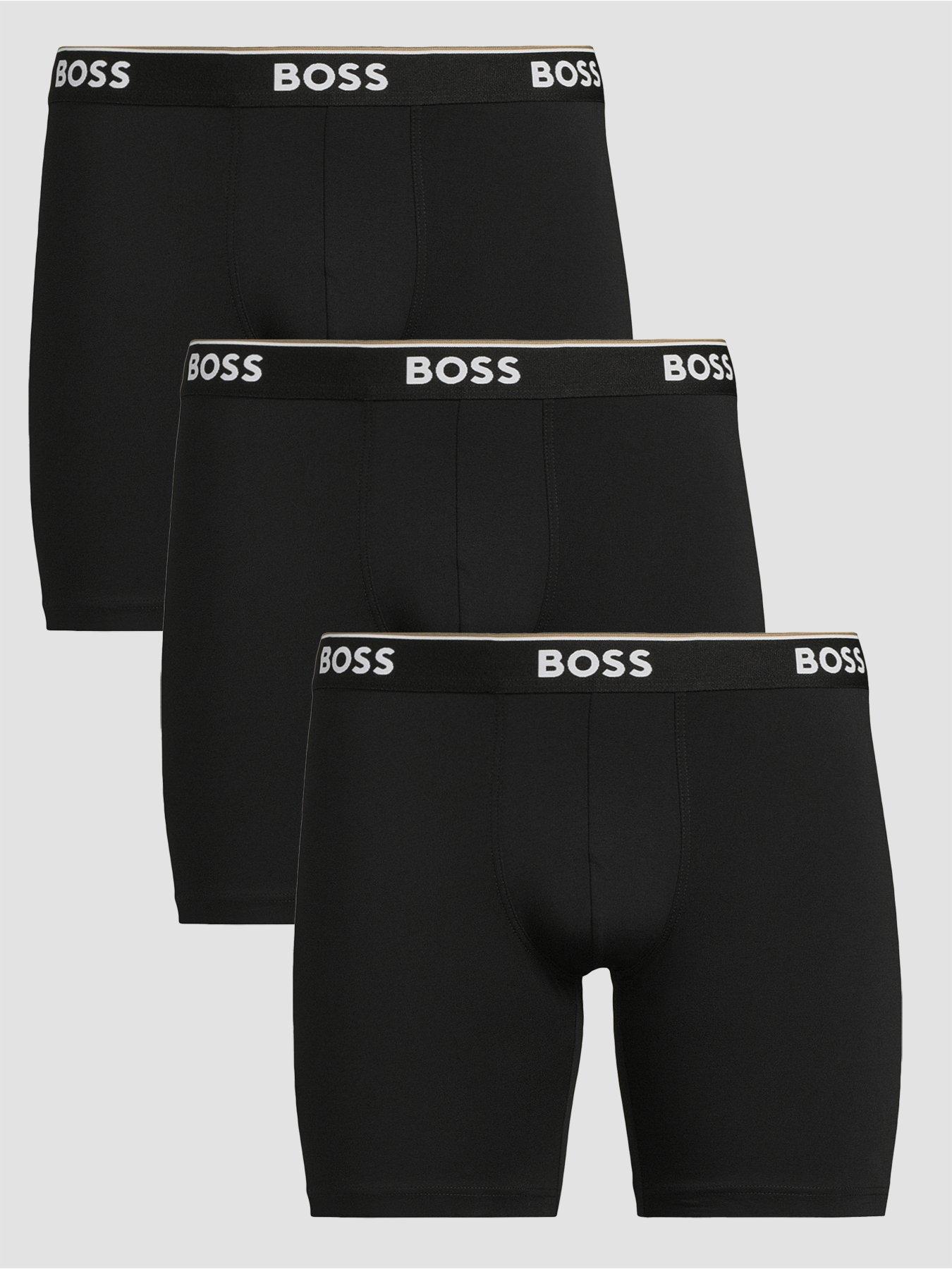 Image of BOSS 3 Pack of Power Long Boxer Briefs - Black