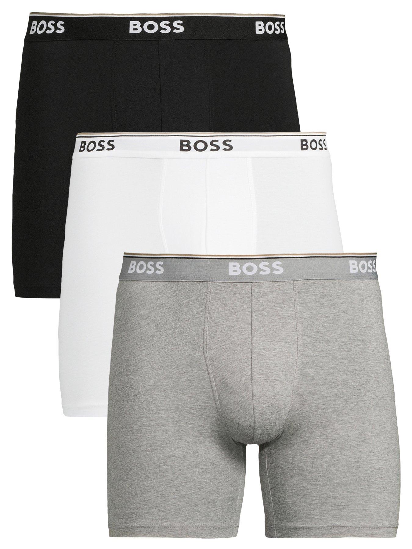 BOSS 3 Pack Power Long Boxer Briefs - Black