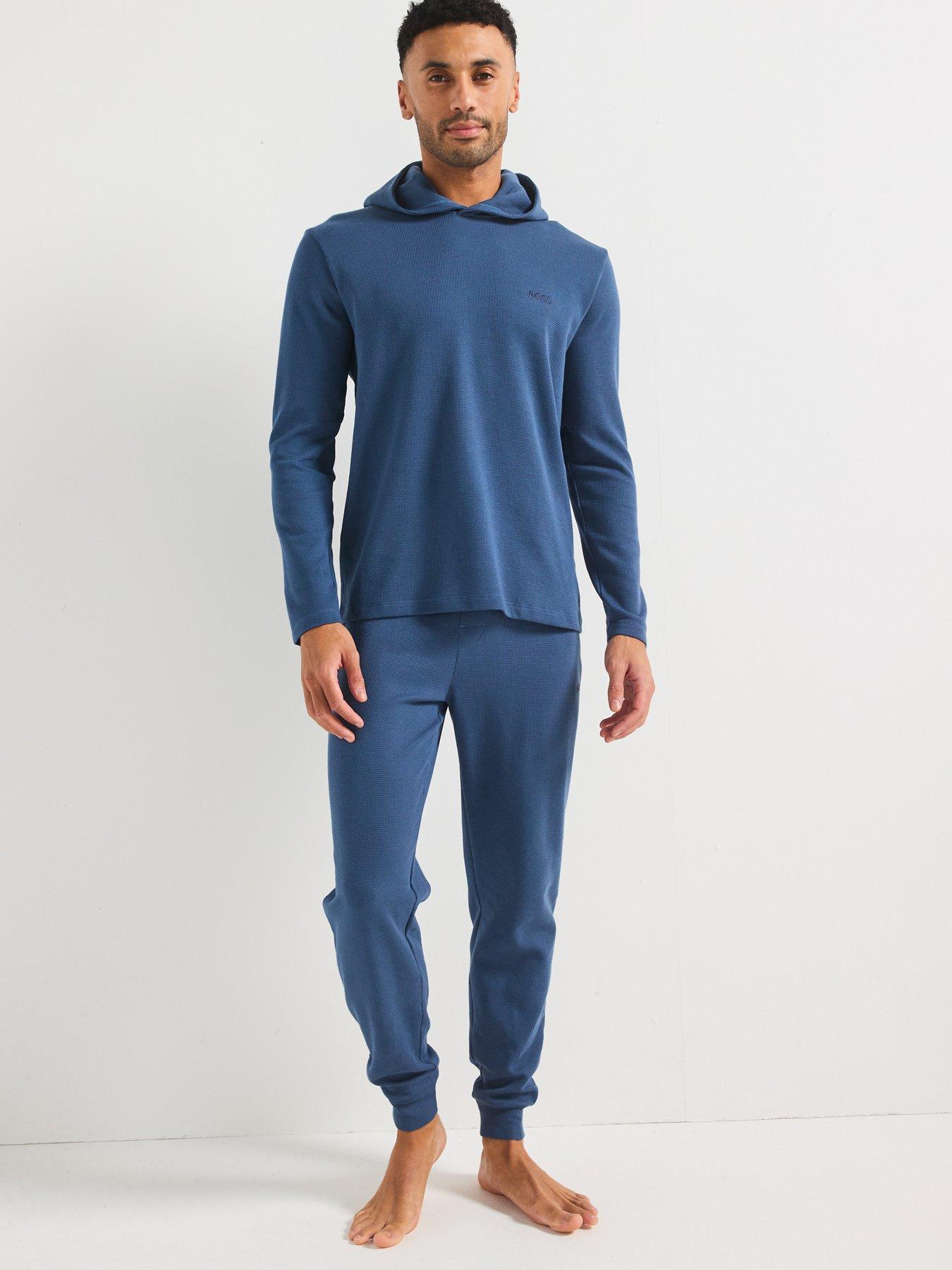 boss-regular-fit-waffle-loungewear-hoodie-blueback