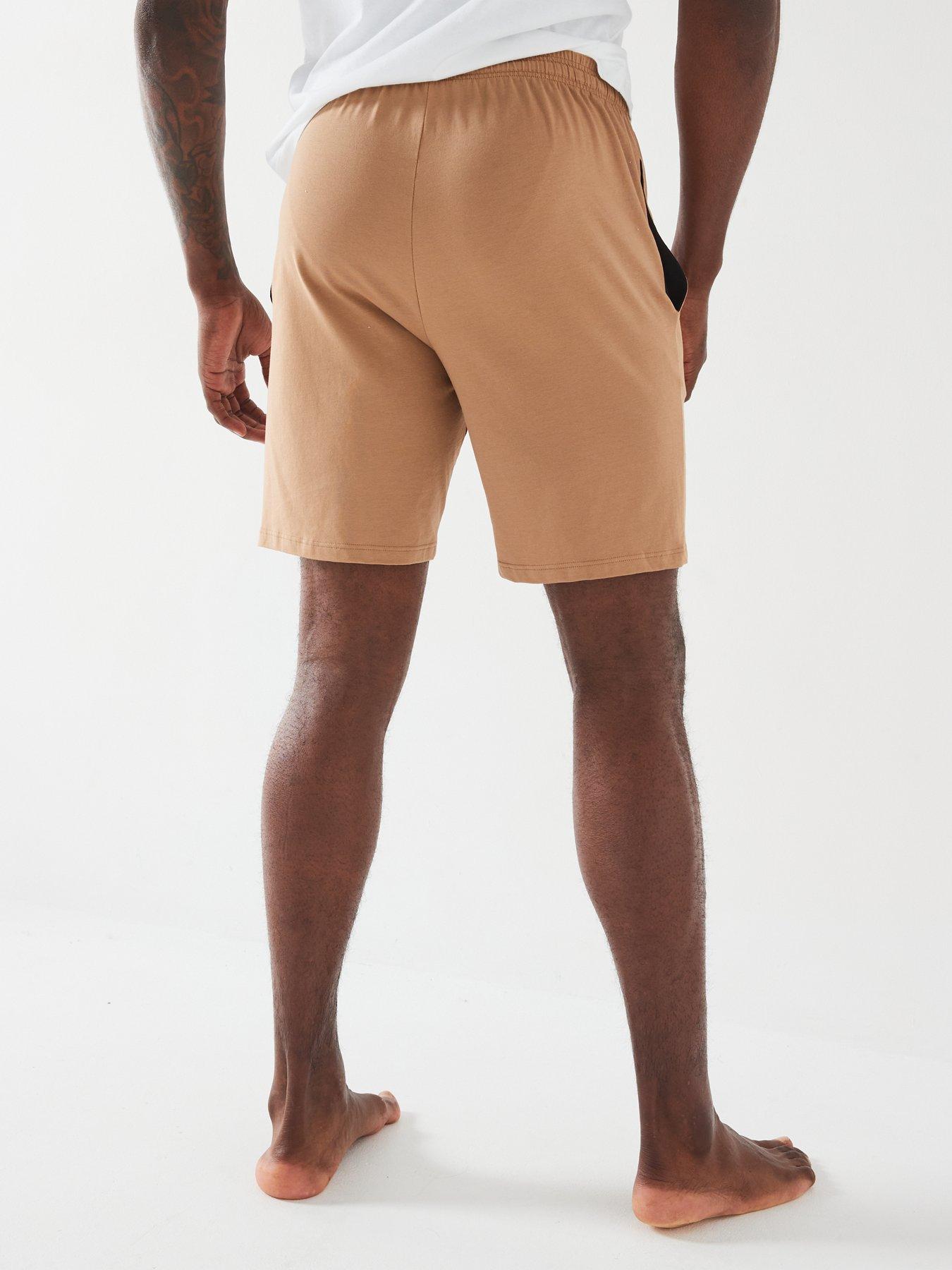 Image 2 of 5 of BOSS Mix &amp; Match Lightweight Loungewear Shorts-beige