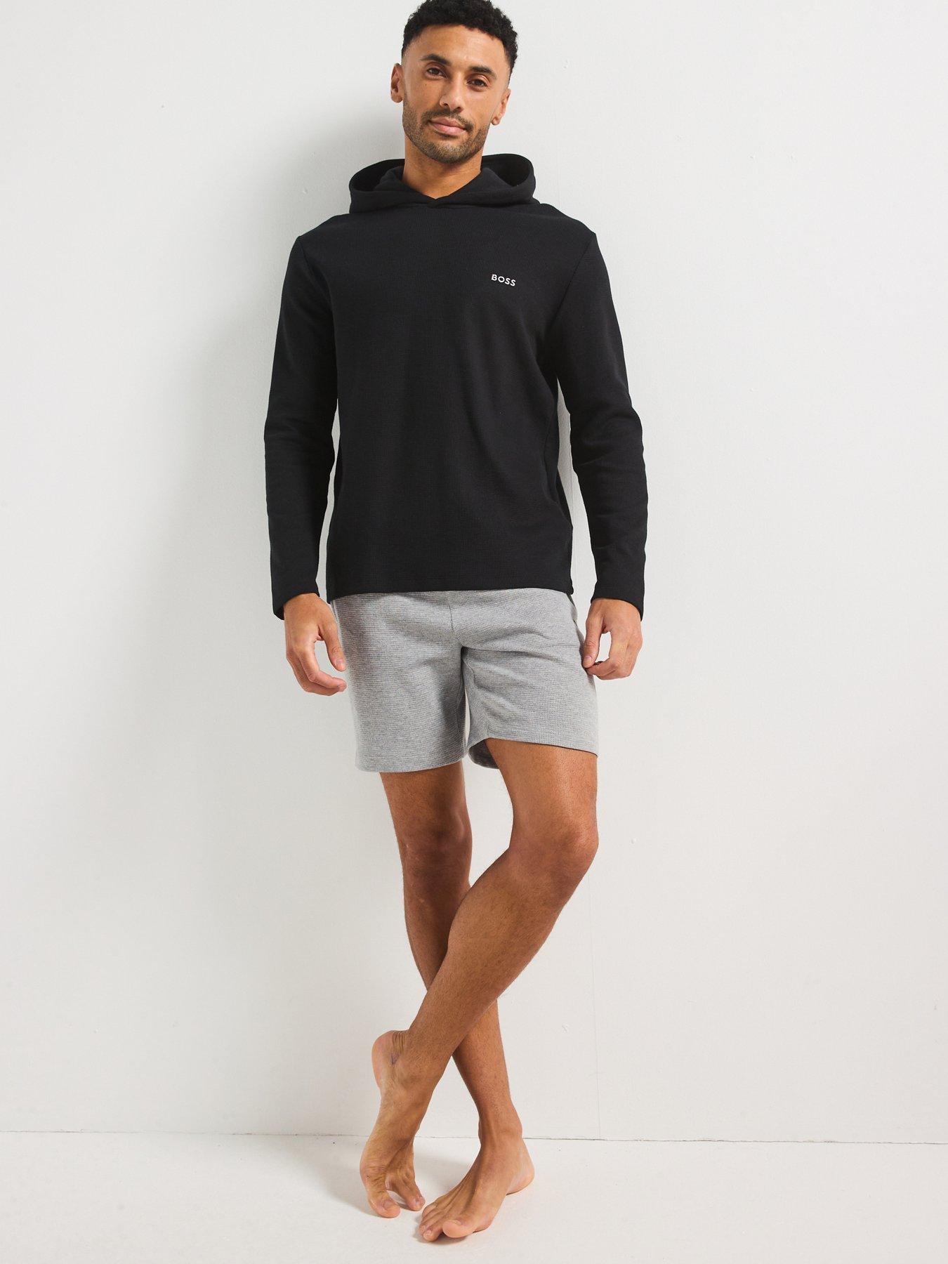 boss-regular-fit-waffle-loungewear-hoodie-blackback